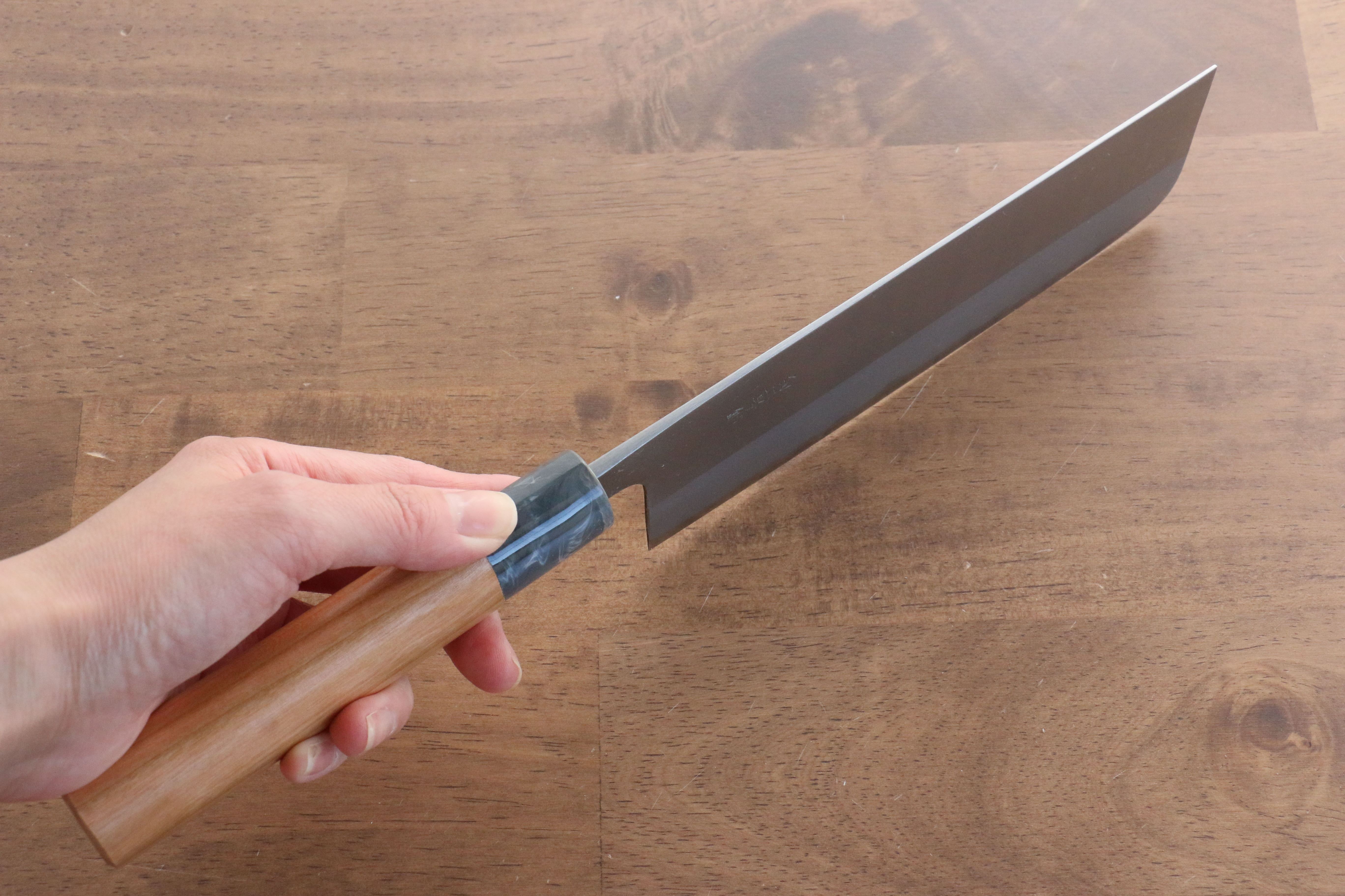 Nao Yamamoto White Steel No.2 Kasumitogi Nakiri 165mm with American Cherry Handle - Seisuke Knife