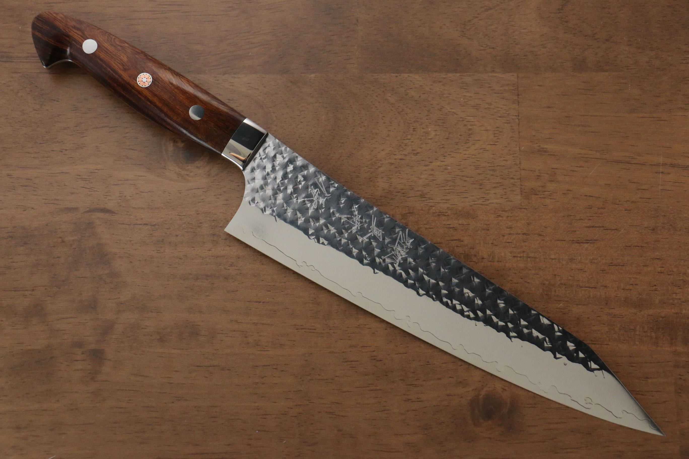 Yu Kurosaki Senko SG2 Hammered Gyuto 210mm Ironwood Handle - Seisuke Knife