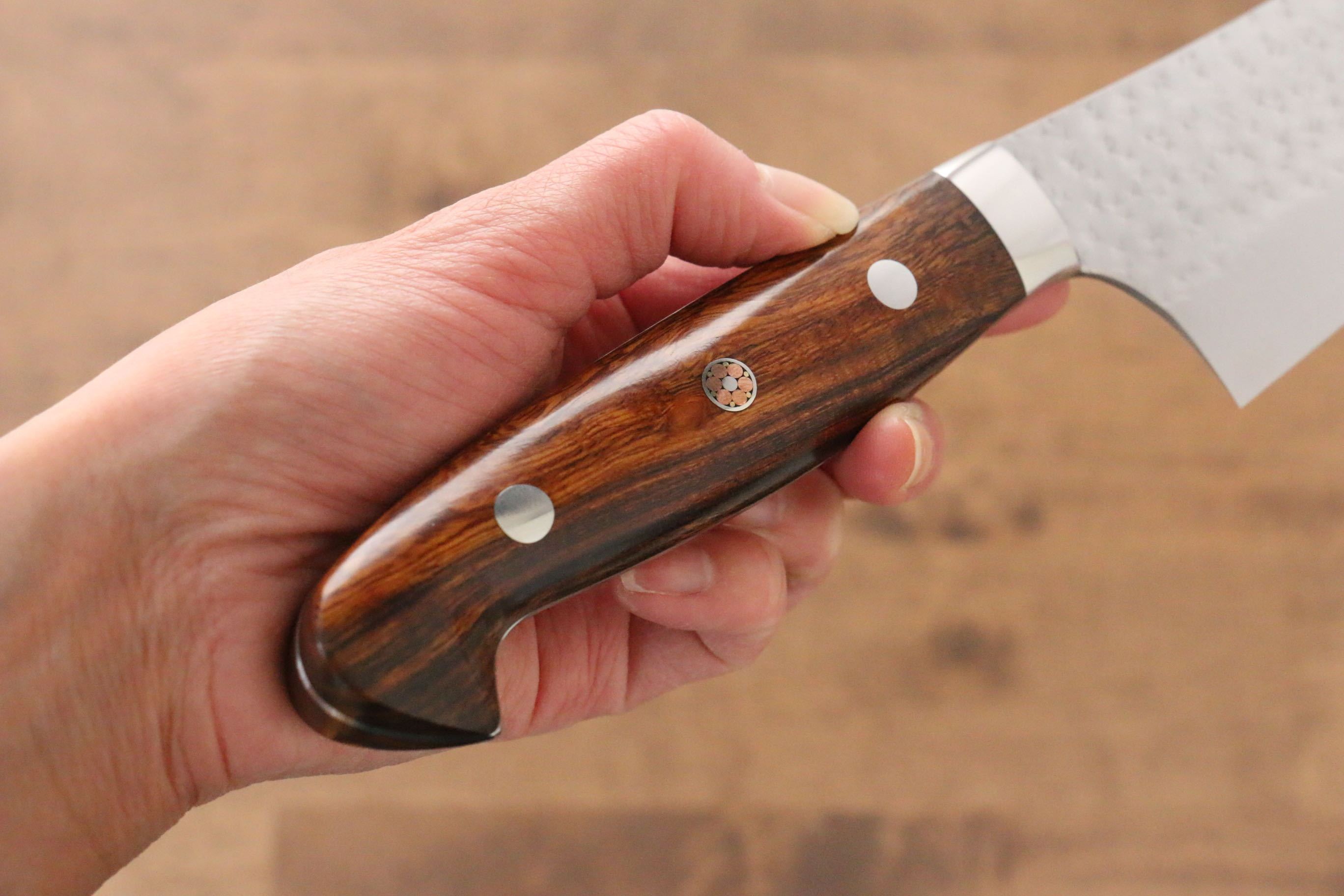 Yu Kurosaki Senko SG2 Hammered Gyuto 210mm Ironwood Handle - Seisuke Knife