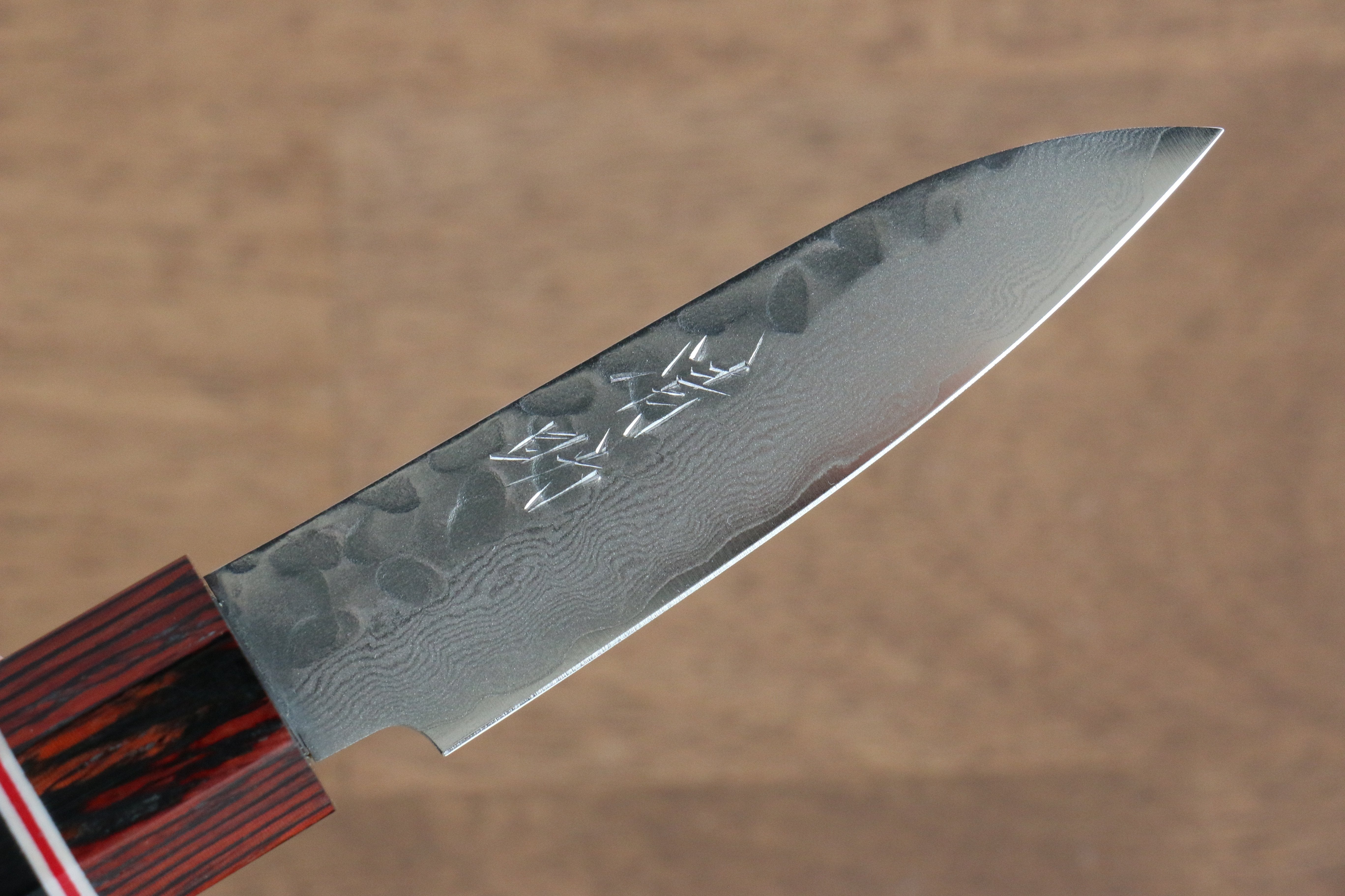 Seisuke VG10 Damascus Paring 80mm Black Pakkawood Handle - Seisuke Knife