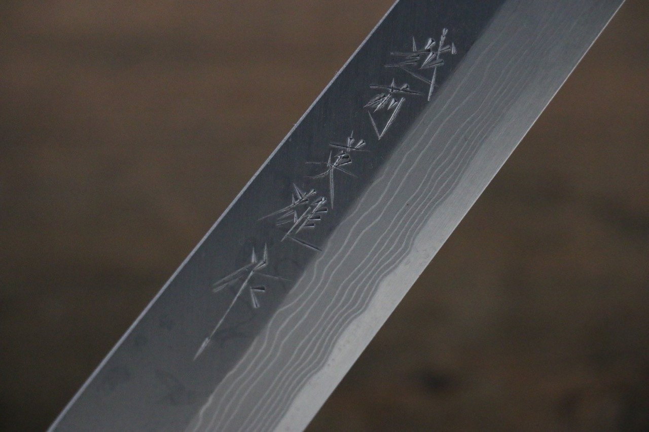 Hideo Kitaoka White Steel No.2 Damascus Yanagiba Japanese Chef Knife 240mm - Seisuke Knife