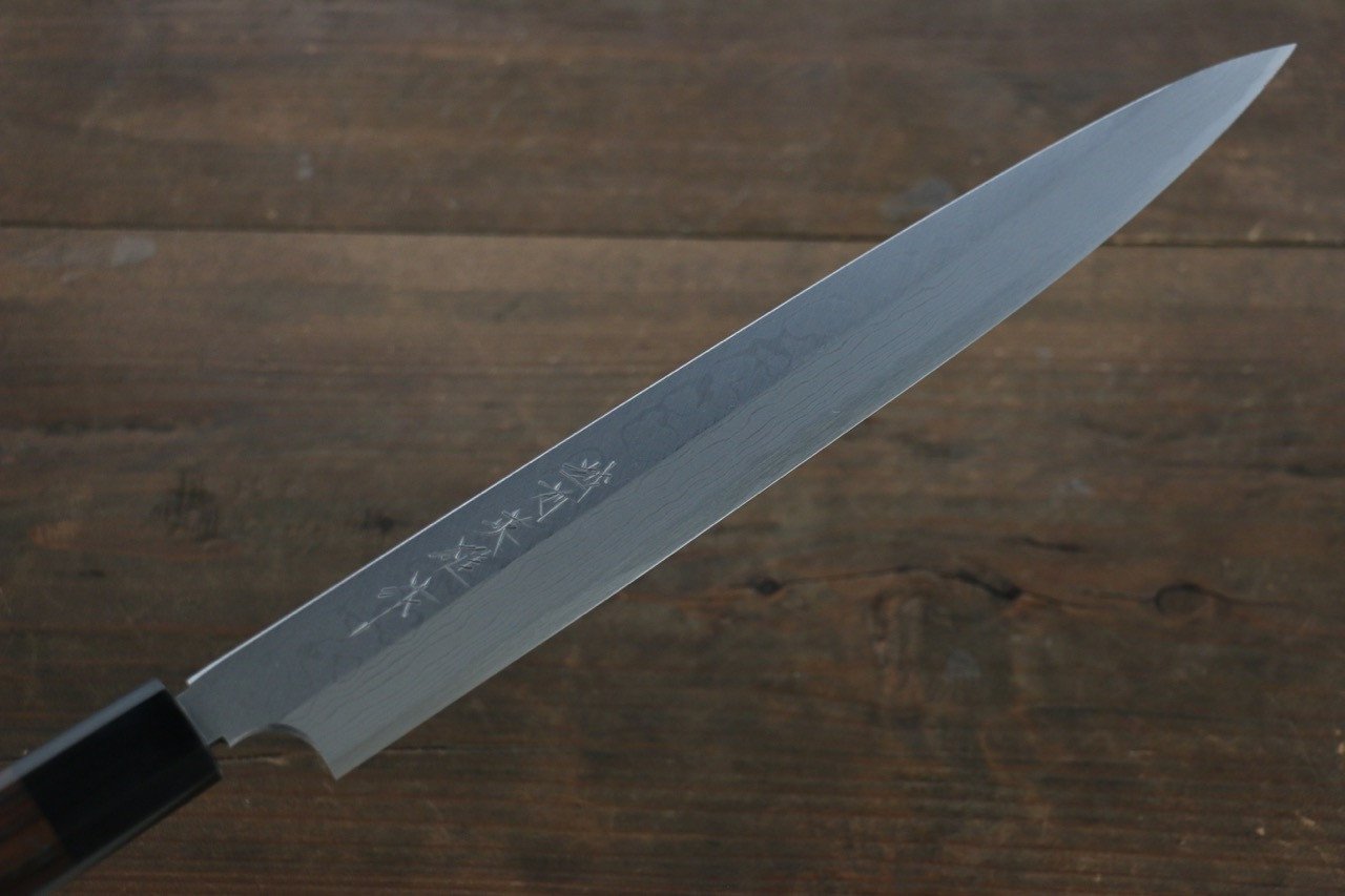 Hideo Kitaoka White Steel No.2 Damascus Yanagiba Japanese Chef Knife 270mm - Seisuke Knife