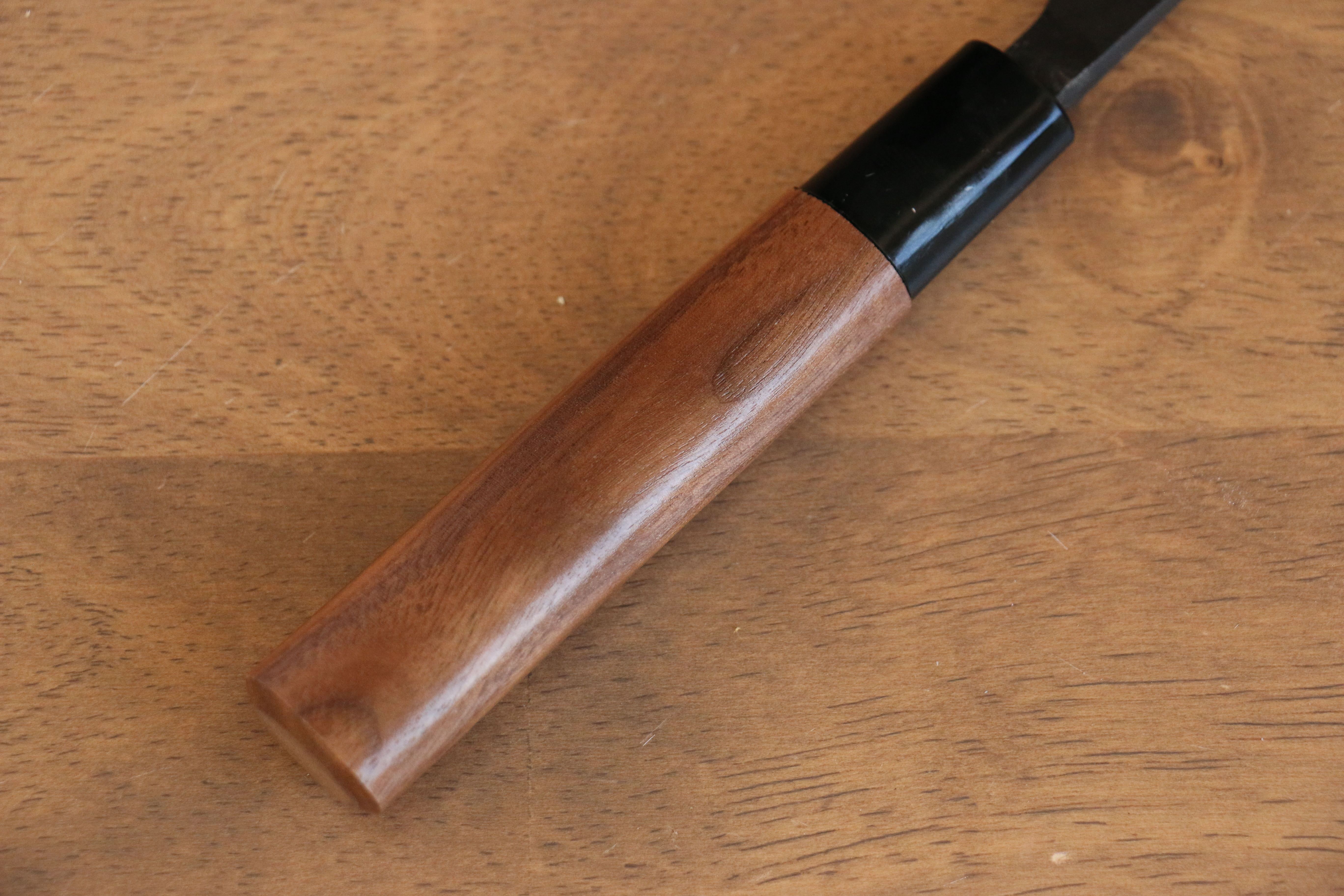 Nao Yamamoto Blue Steel Kurouchi Maru Hammered Petty-Utility 140mm Walnut Handle - Seisuke Knife