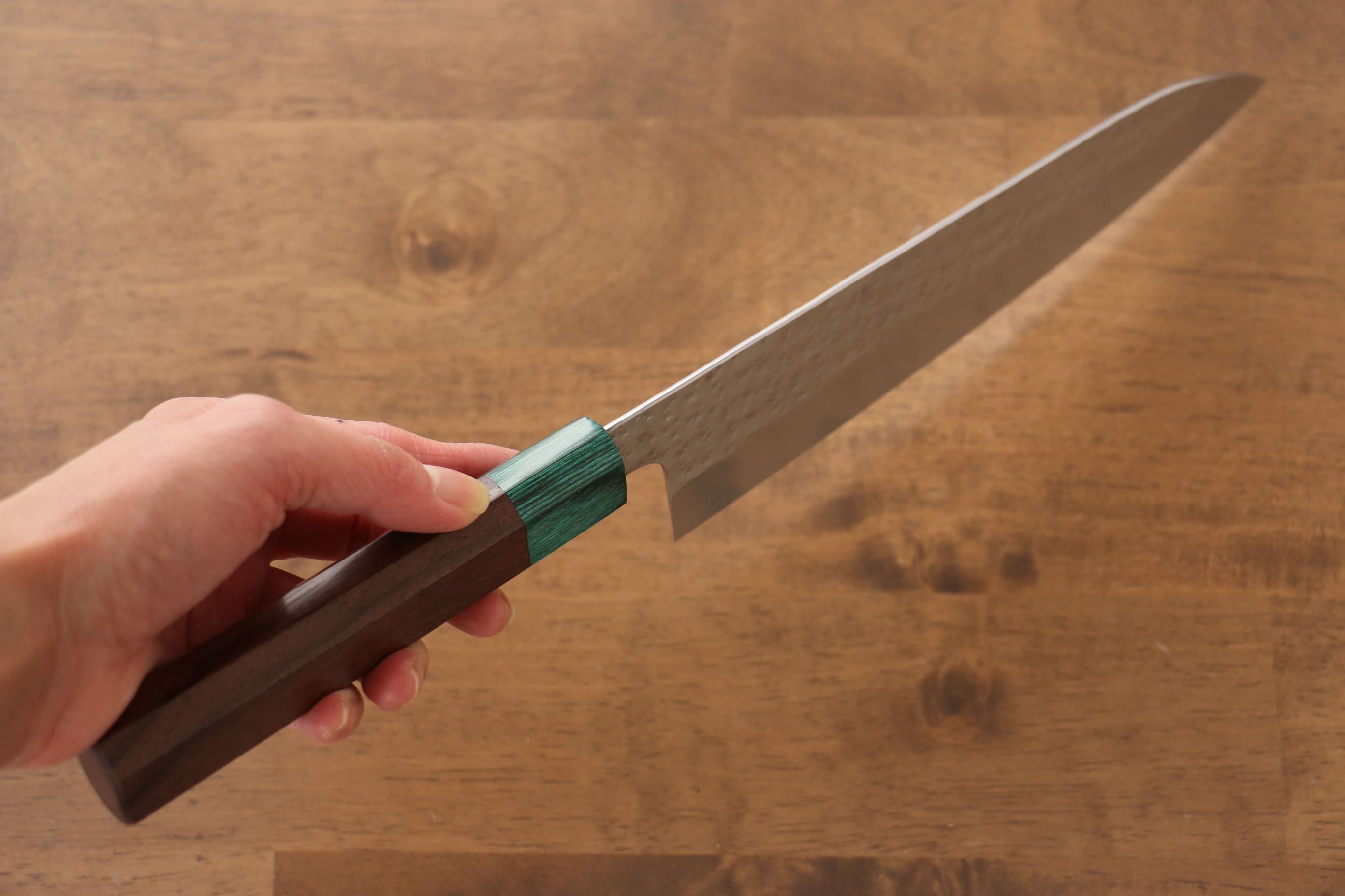 Yu Kurosaki Senko SG2 Hammered Gyuto 210mm Shitan Handle - Seisuke Knife