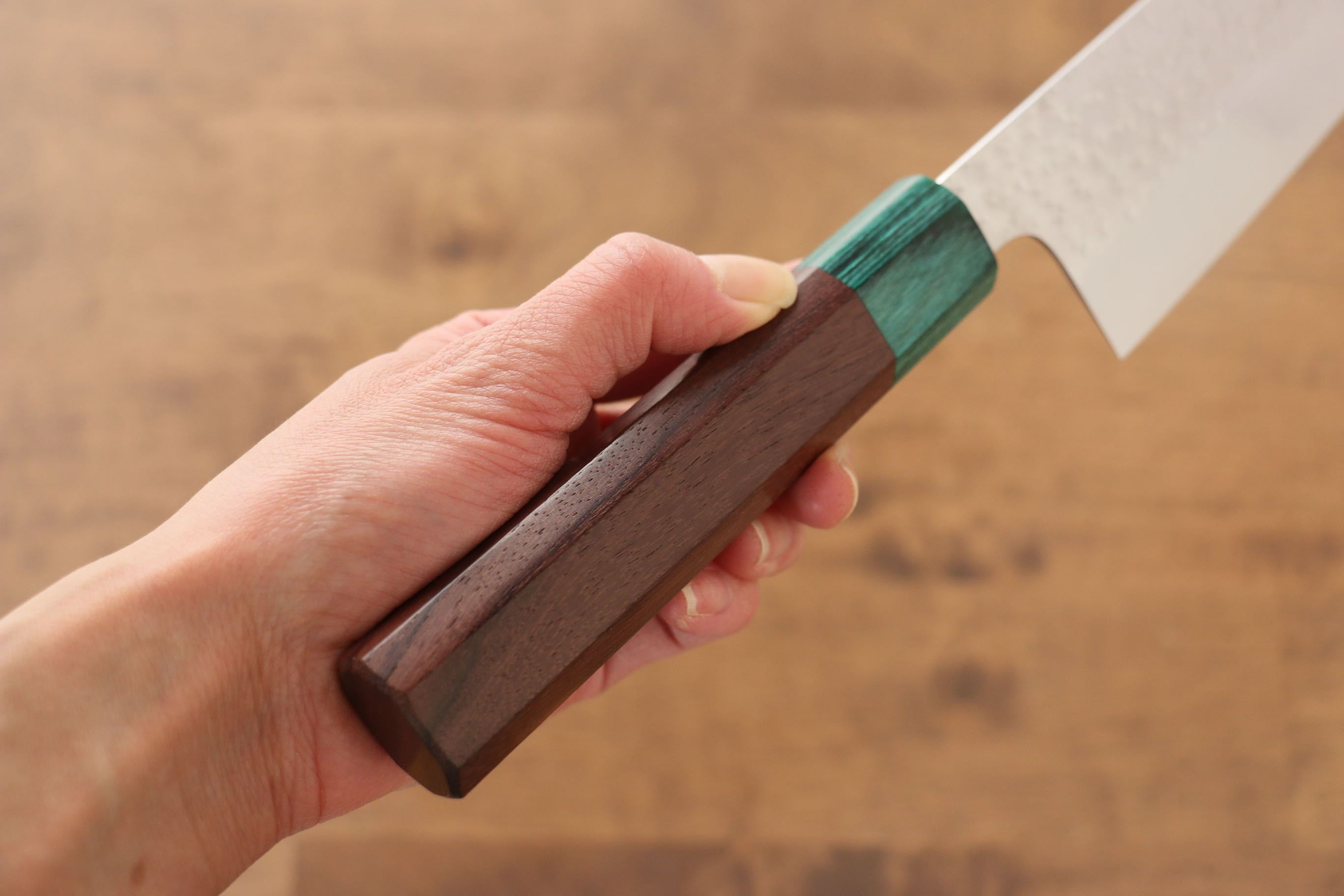 Yu Kurosaki Senko SG2 Hammered Gyuto 210mm Shitan Handle - Seisuke Knife