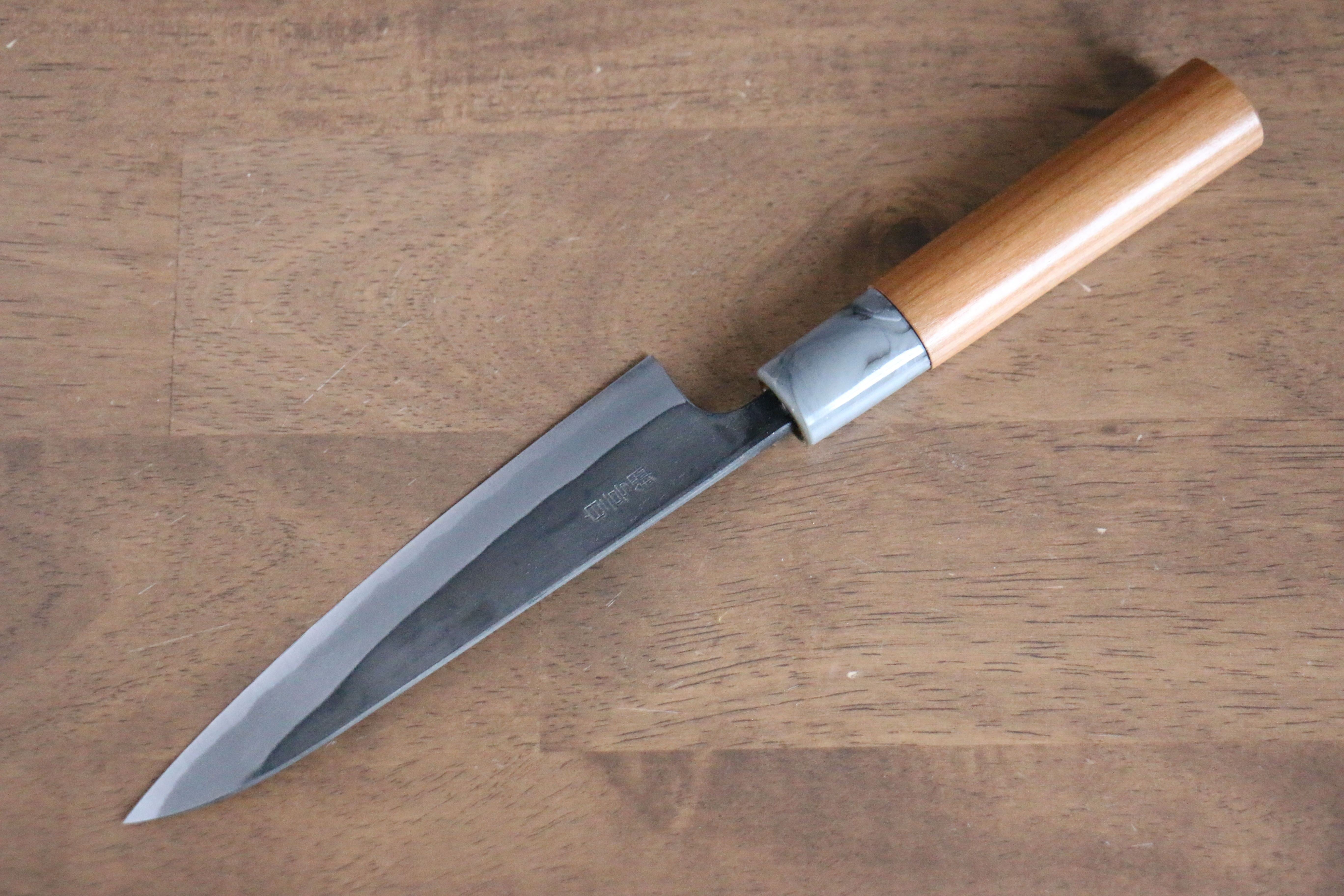 Nao Yamamoto White Steel No.2 Kurouchi Petty-Utility 140mm Cherry Wood Handle - Seisuke Knife