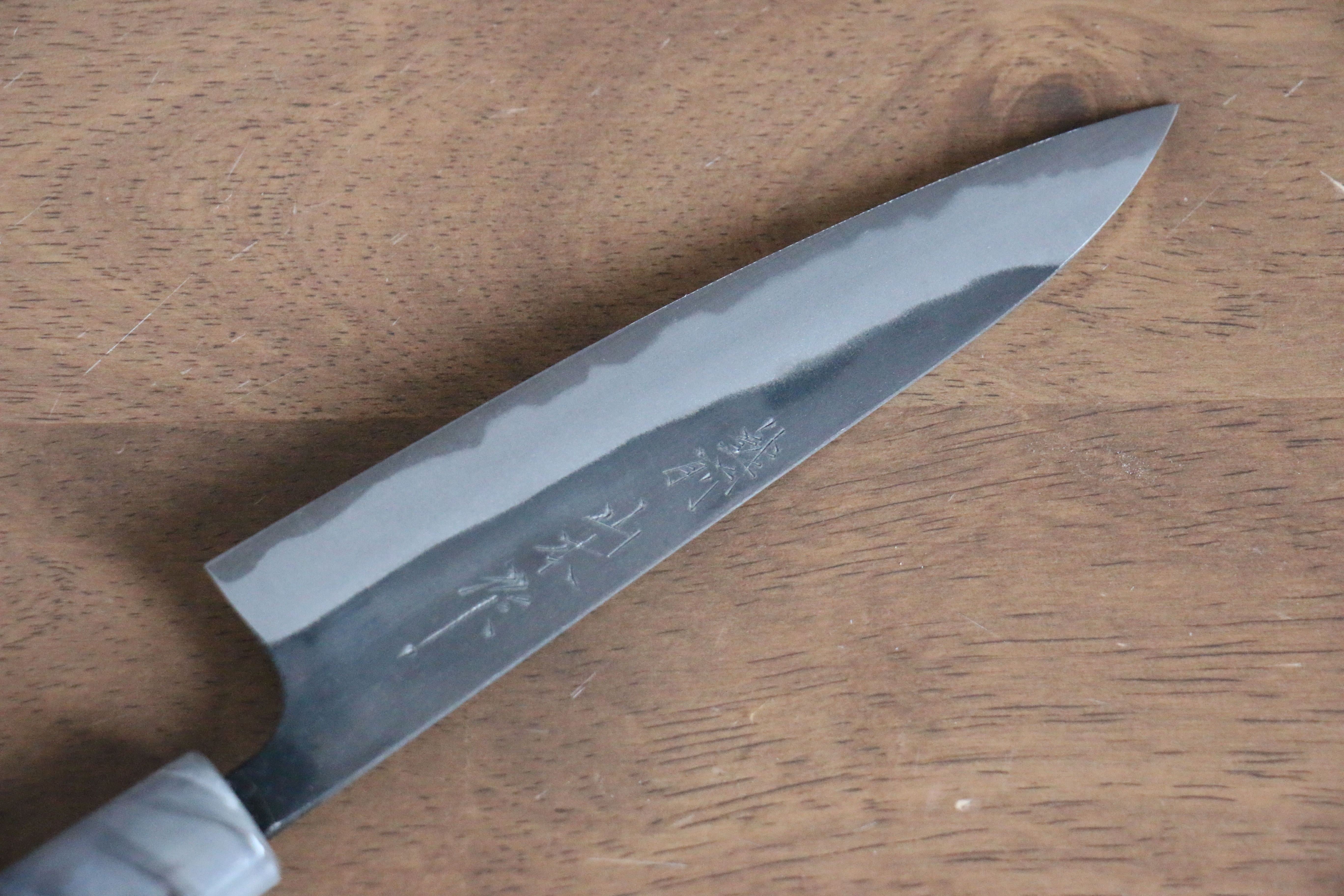Nao Yamamoto White Steel No.2 Kurouchi Petty-Utility 140mm Cherry Wood Handle - Seisuke Knife