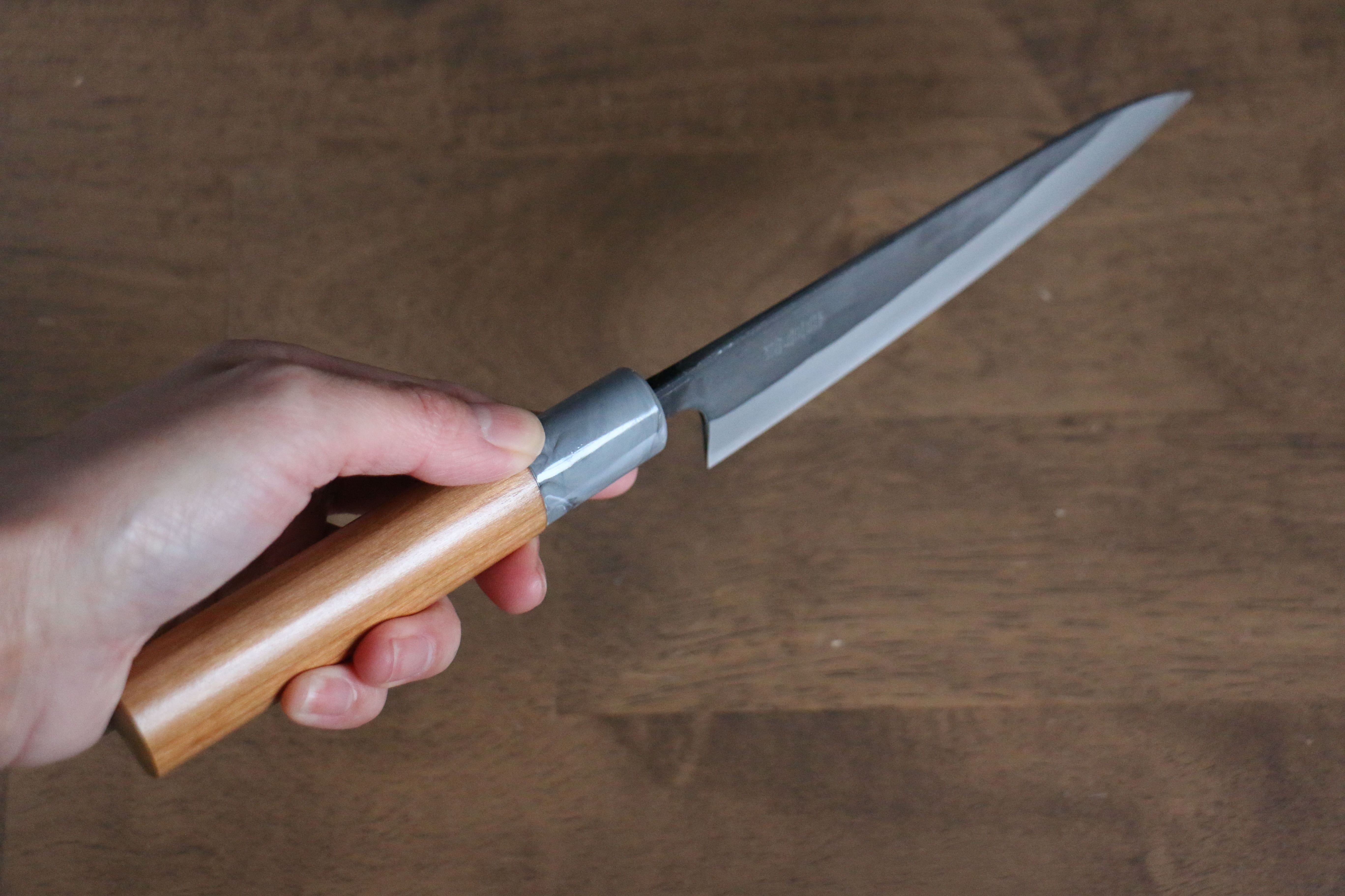 Nao Yamamoto White Steel No.2 Kurouchi Petty-Utility 140mm Cherry Wood Handle - Seisuke Knife