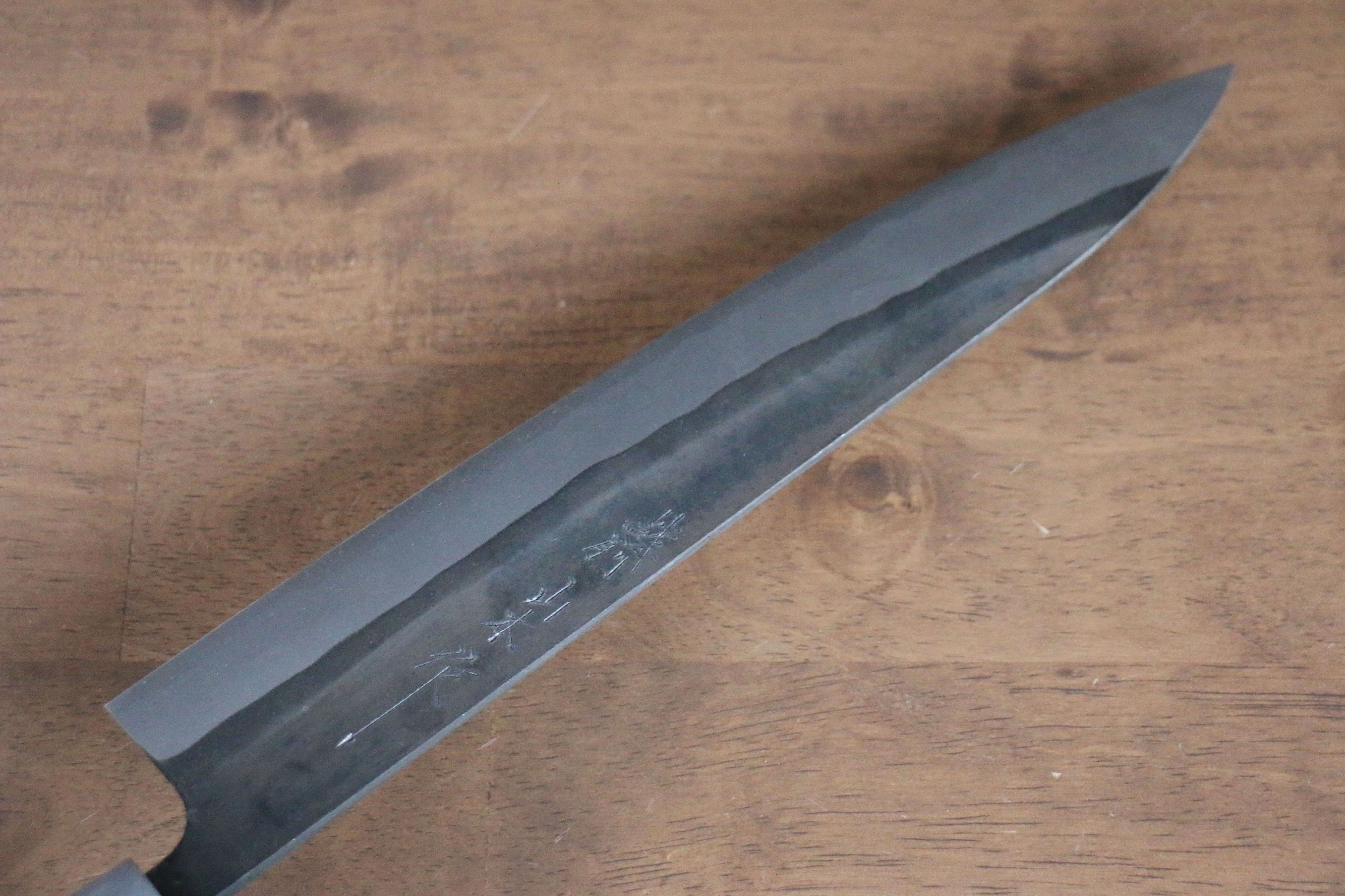 Nao Yamamoto White Steel No.2 Kurouchi Sujihiki 270mm Cherry Wood Handle - Seisuke Knife