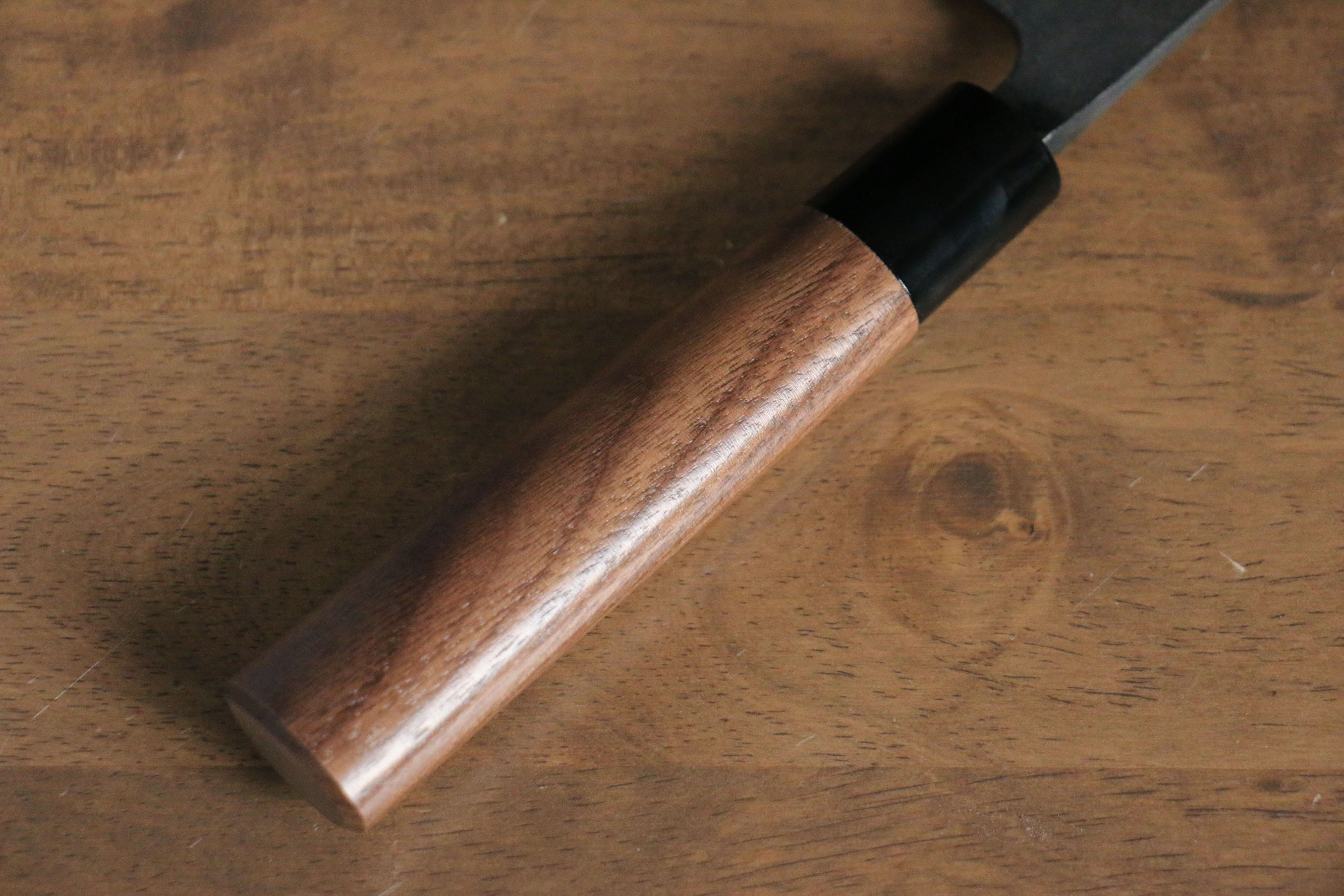Nao Yamamoto Blue Steel Kurouchi Gyuto 210mm Walnut Handle - Seisuke Knife