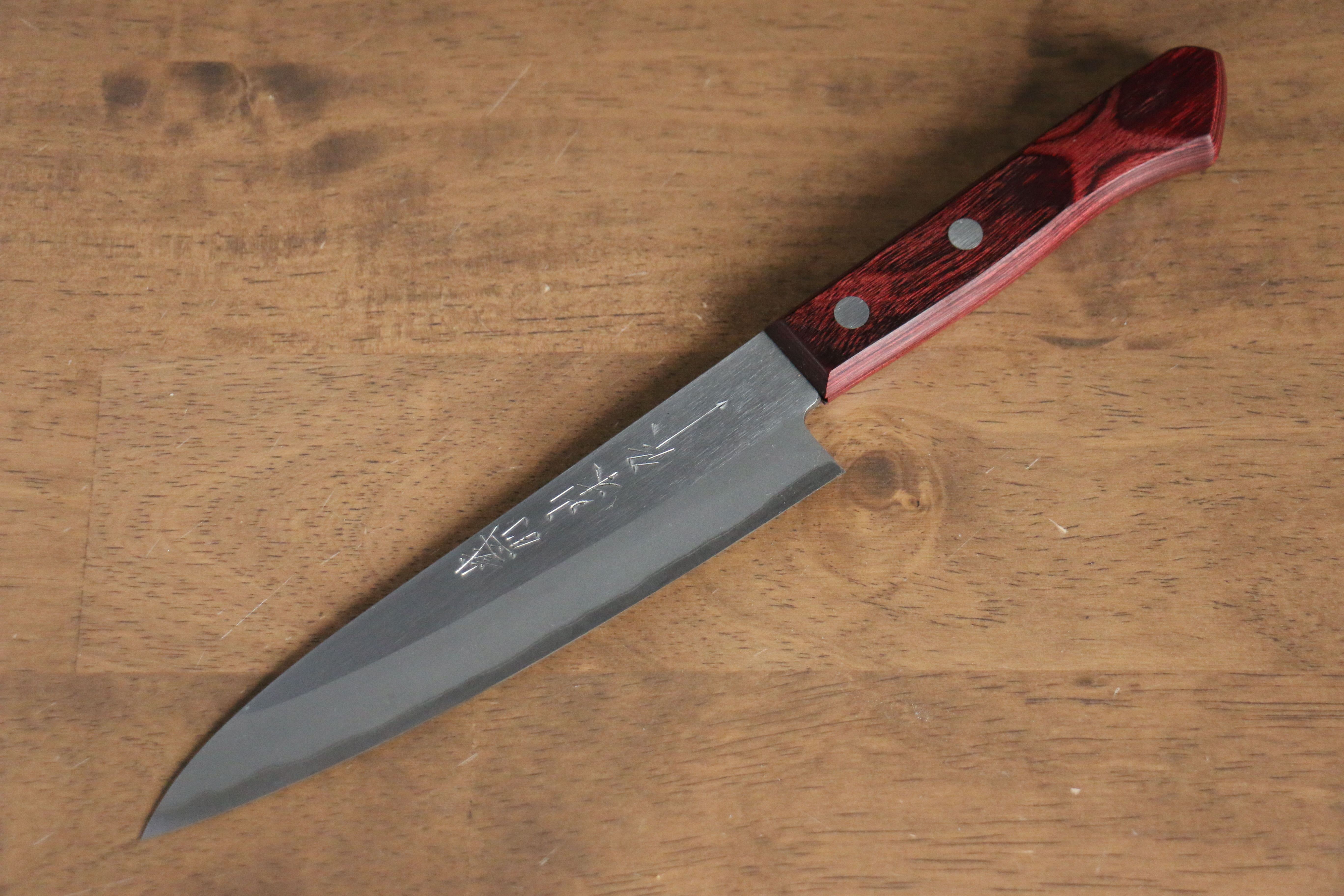 Nao Yamamoto White Steel No.2 Petty-Utility 150mm Red Pakkawood Handle - Seisuke Knife