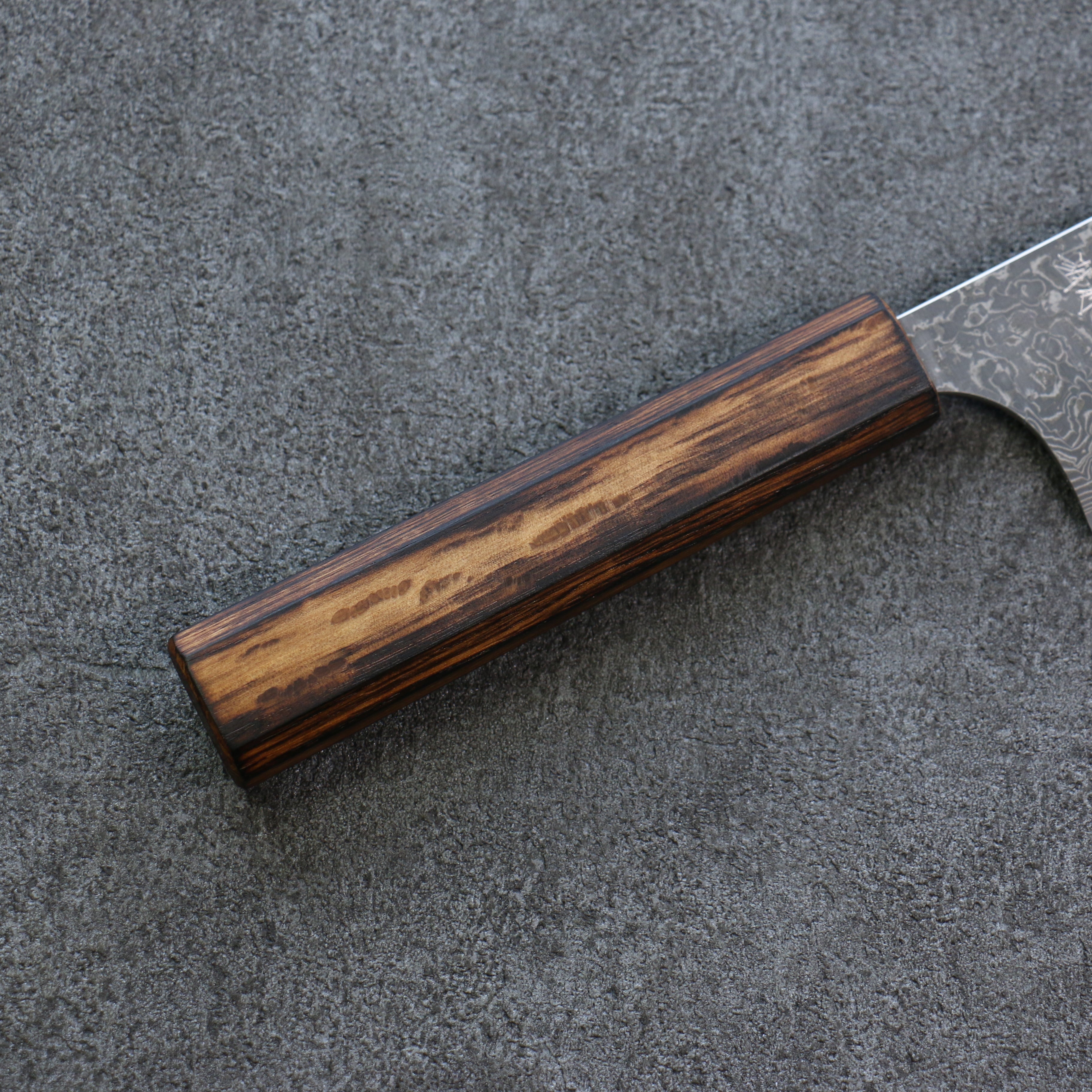 Yoshimi Kato SG2 Damascus Kiritsuke Gyuto 210mm Burnt Oak Handle - Seisuke Knife