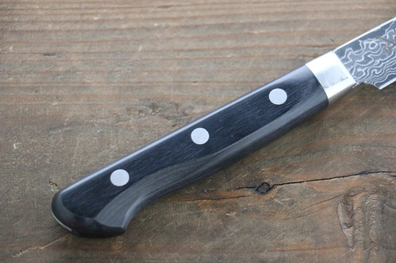 Sakai Takayuki AUS10 45 Layer Mirrored Damascus Petty-Utility 80mm - Seisuke Knife