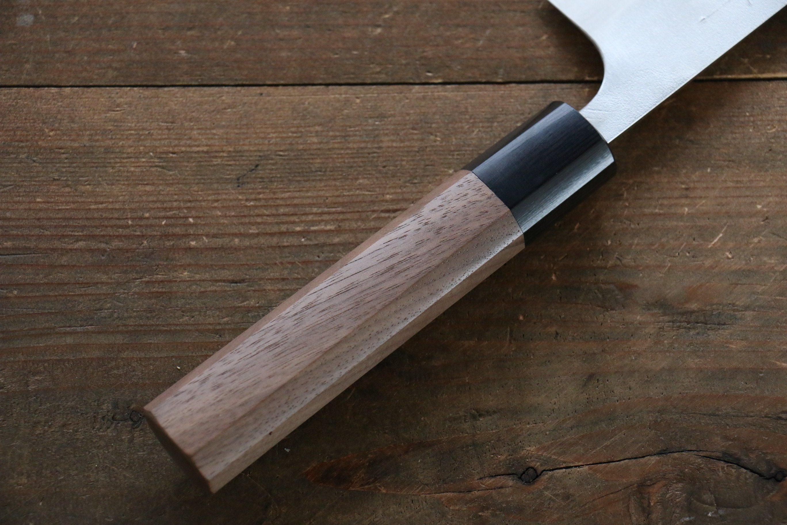 Yamamoto Silver Steel No.3 Nashiji Gyuto Japanese Chef Knife 180mm with Walnut Handle - Seisuke Knife