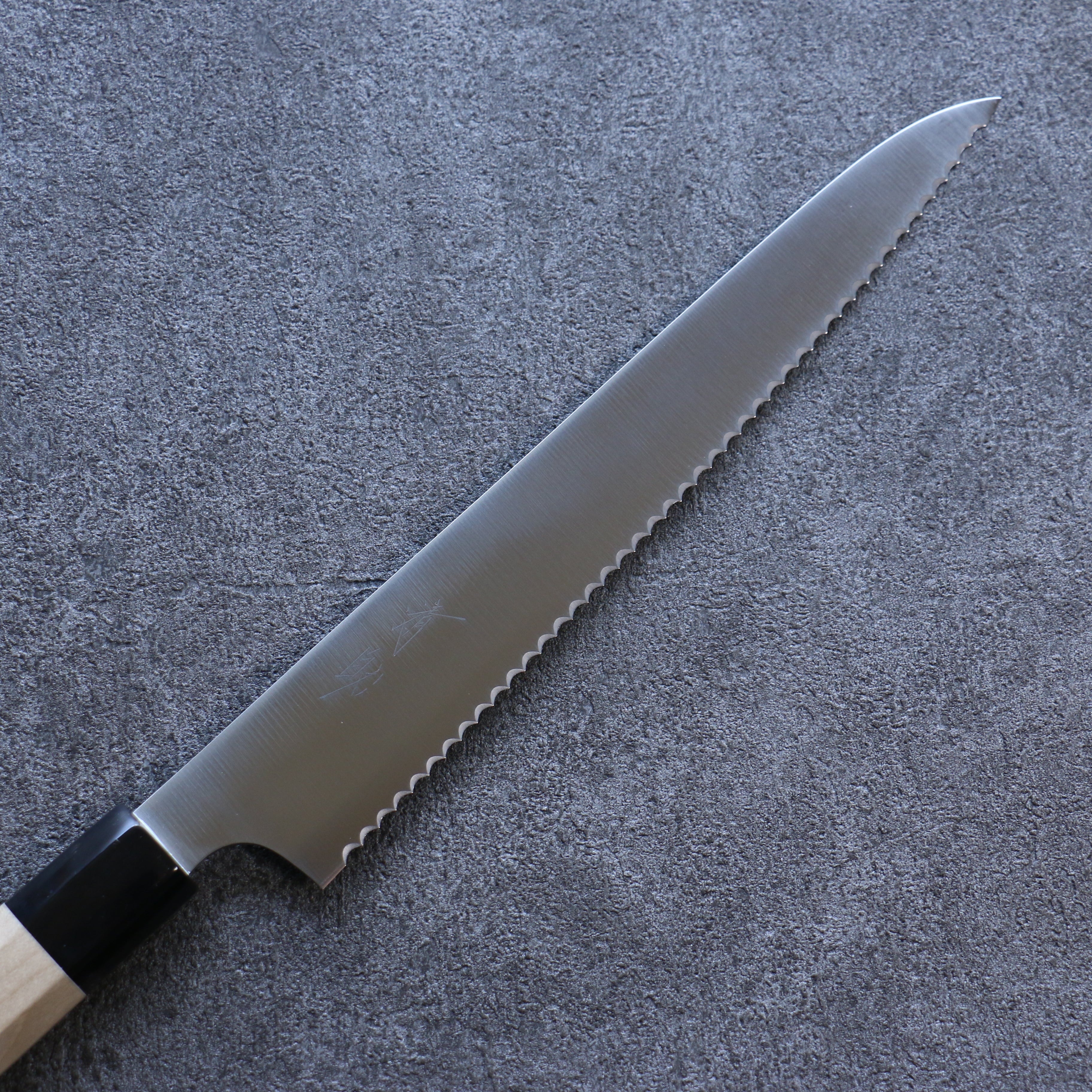Seisuke Stainless Steel Bread Slicer 240mm Magnolia Handle - Seisuke Knife