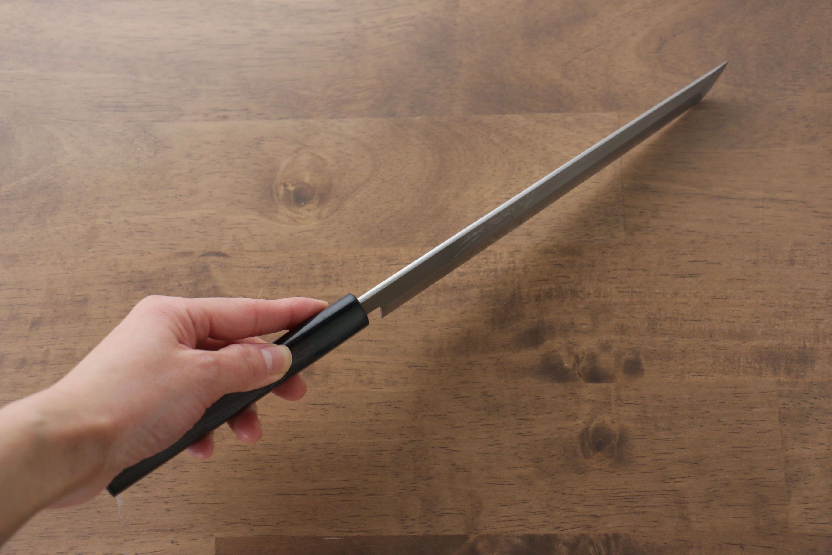 Jikko Silver Steel No.3 Sakimaru Yanagiba 210mm Shitan Handle - Seisuke Knife