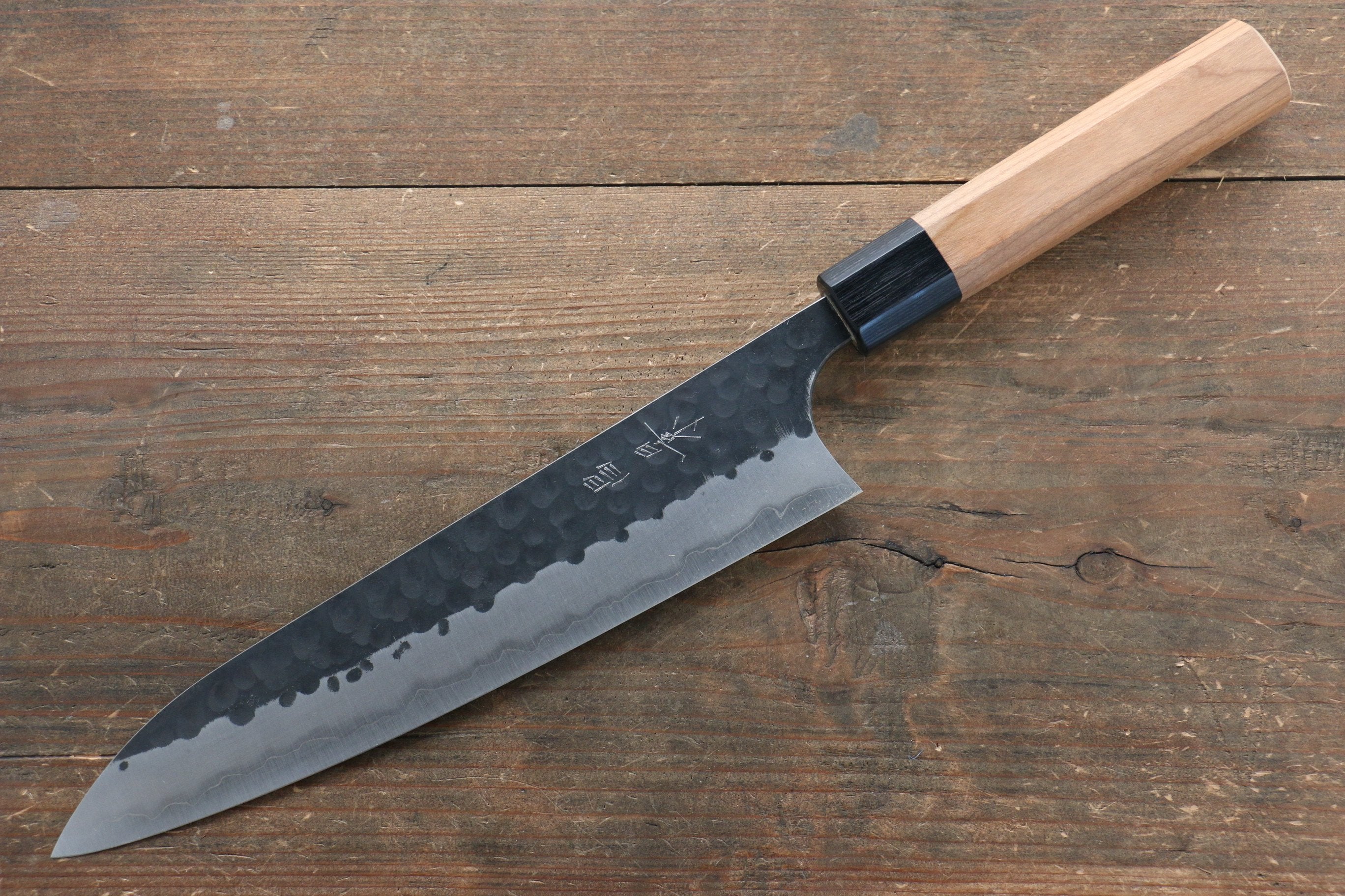 Masakage Koishi Blue Super Black Finished Gyuto 210mm American Cherry Handle - Seisuke Knife
