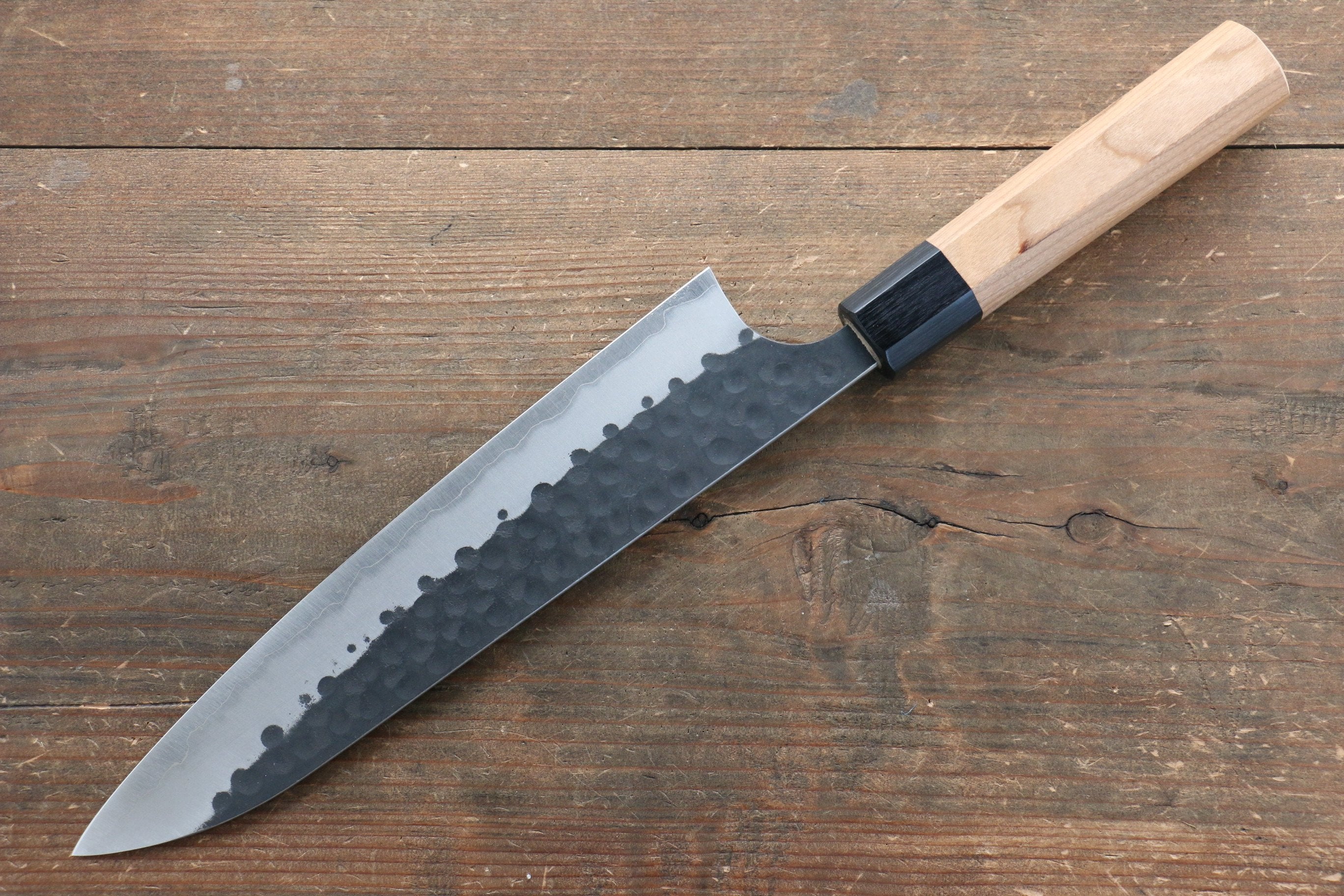 Masakage Koishi Blue Super Black Finished Gyuto 210mm American Cherry Handle - Seisuke Knife