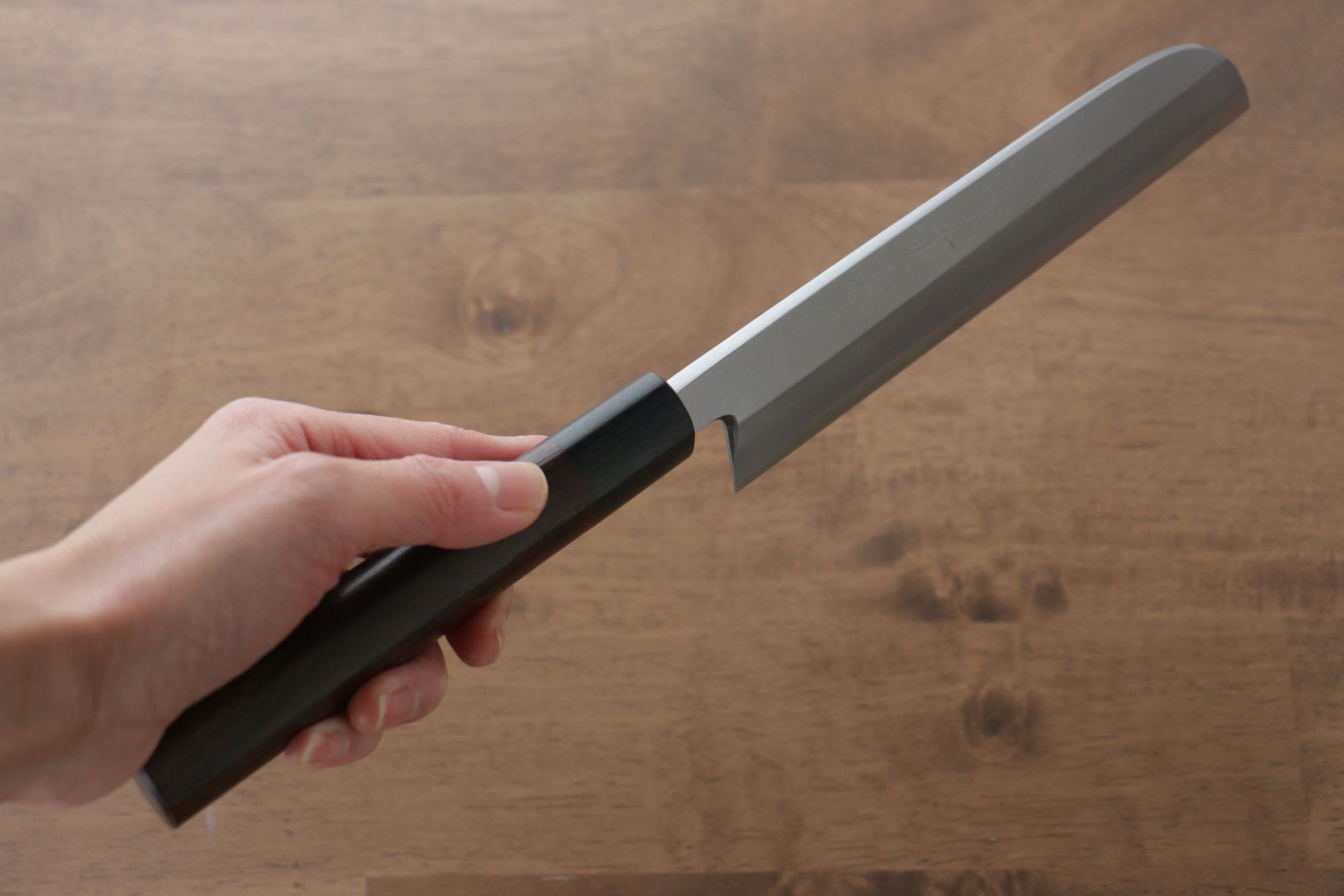 Jikko White Steel No.2 Kamagata Usuba 180mm Shitan Handle - Seisuke Knife