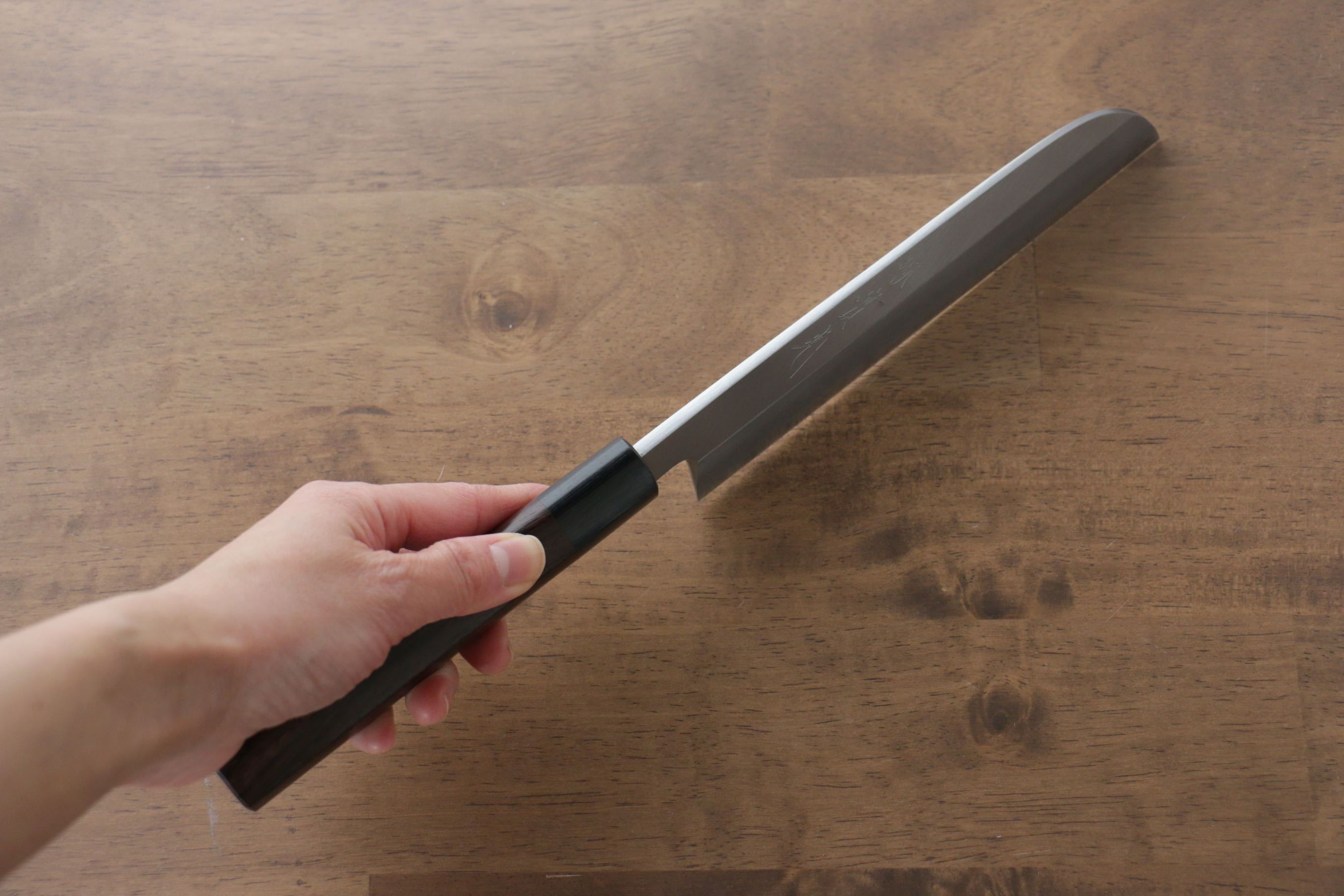 Jikko White Steel No.2 Kamagata Usuba 180mm Shitan Handle - Seisuke Knife