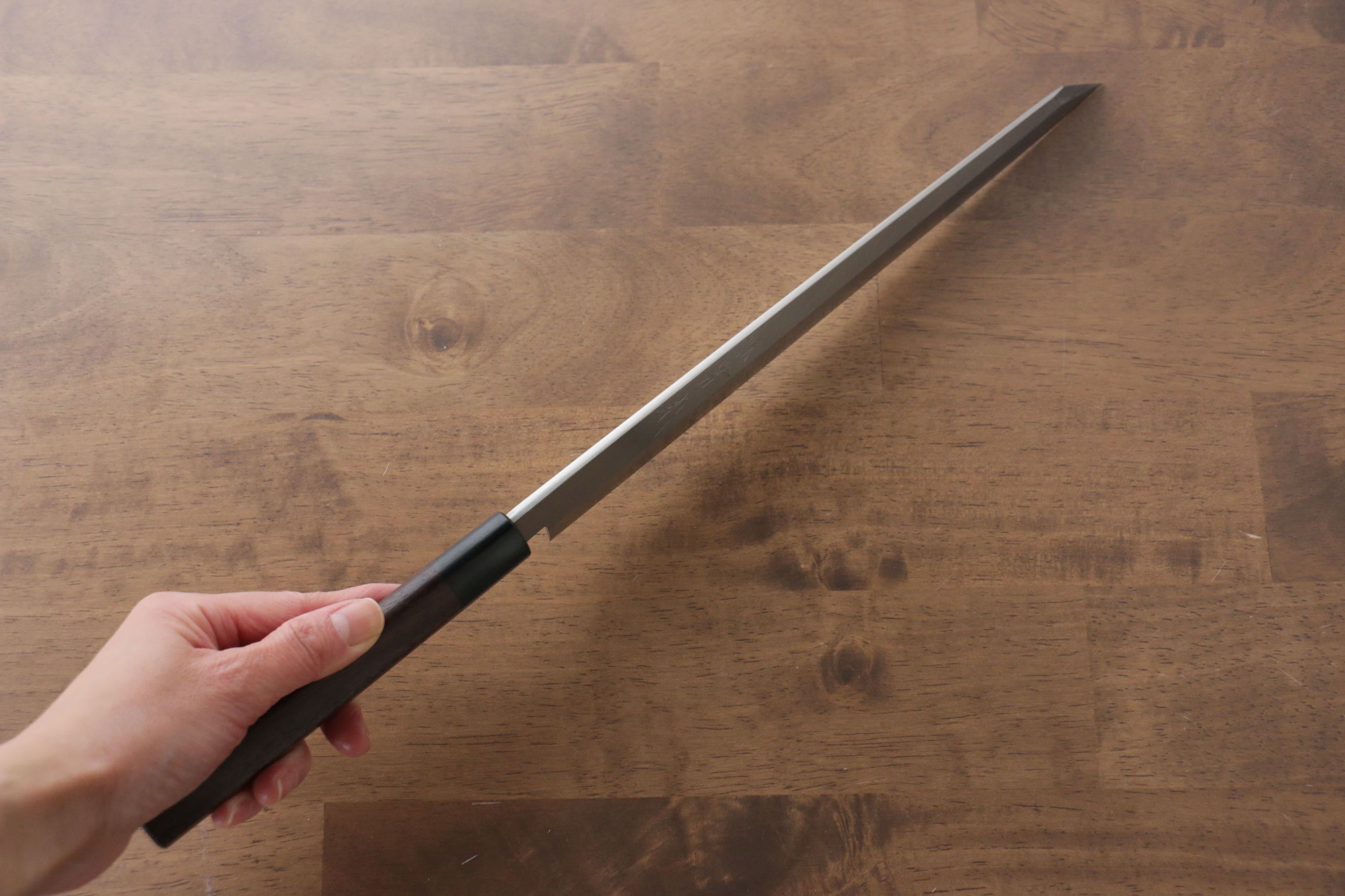 Jikko Silver Steel No.3 Kiritsuke Yanagiba 270mm Shitan Handle - Seisuke Knife