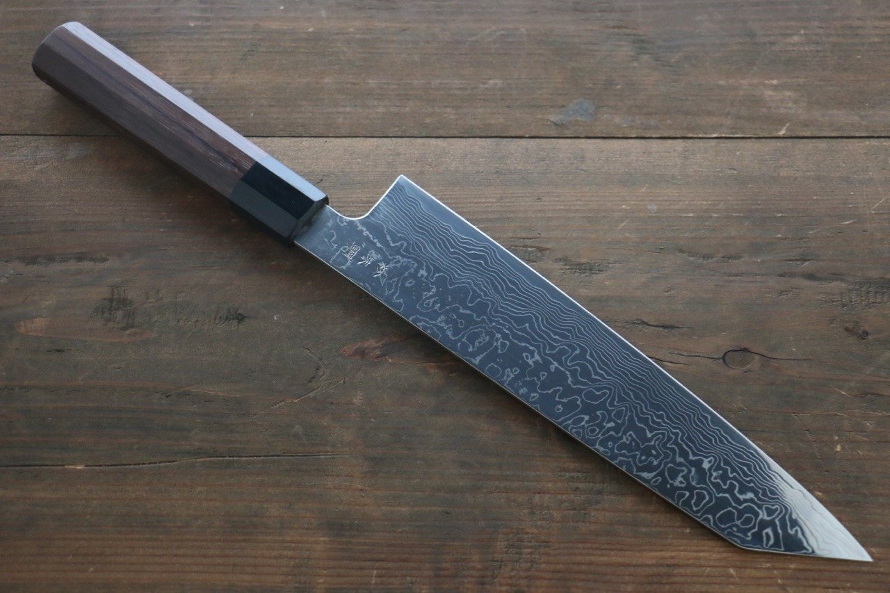 Sukenari SG2 Damascus Kiritsuke Gyuto 240mm with Shitan Handle - Seisuke Knife