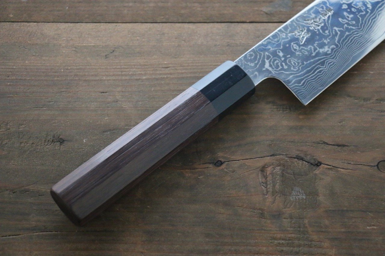 Sukenari SG2 Damascus Kiritsuke Gyuto 240mm with Shitan Handle - Seisuke Knife