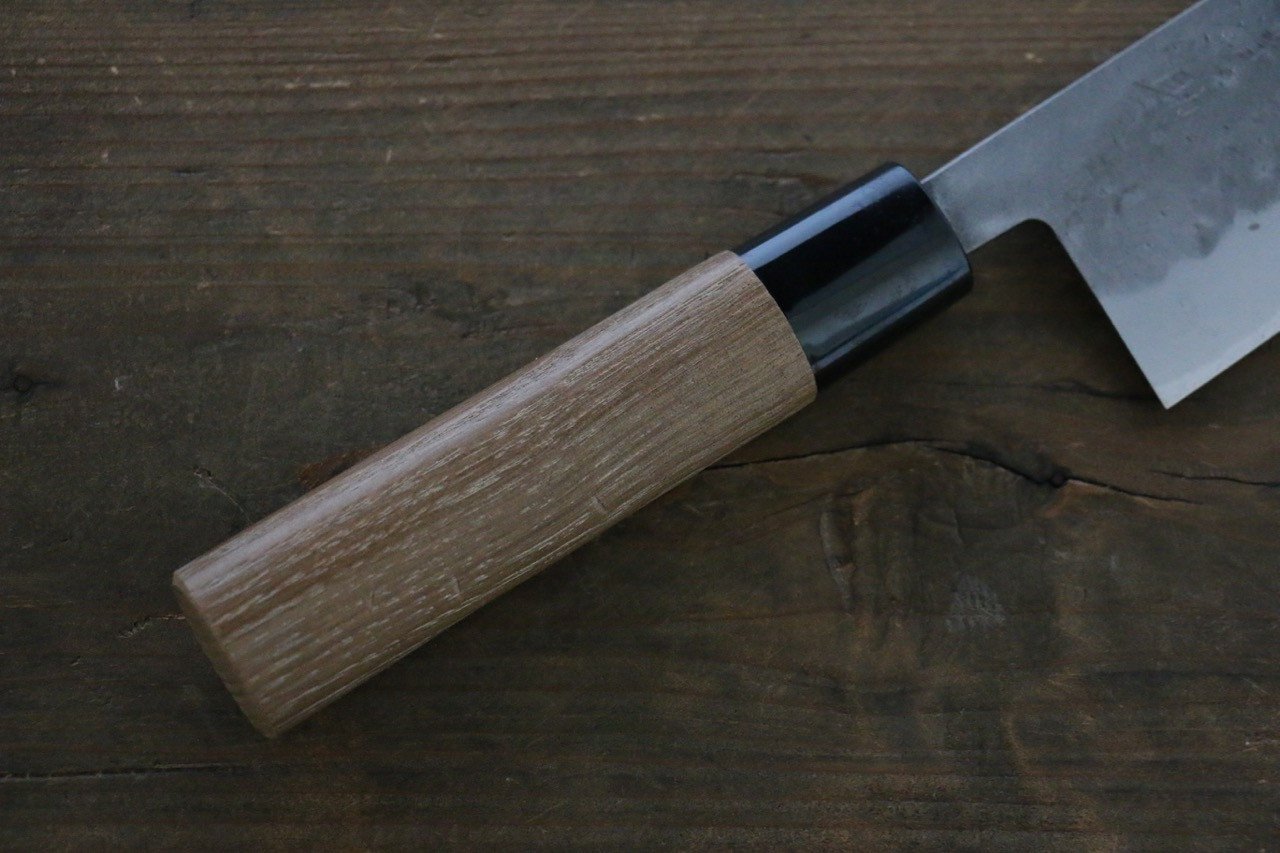 Seisuke Blue Steel No.2 Nashiji Santoku 165mm Chestnut Handle - Seisuke Knife