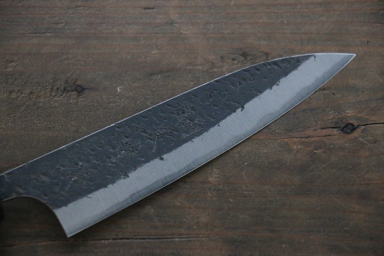 Yu Kurosaki Blue Super Clad Hammered Kurouchi Petty Japanese Chef Knife 120mm - Seisuke Knife