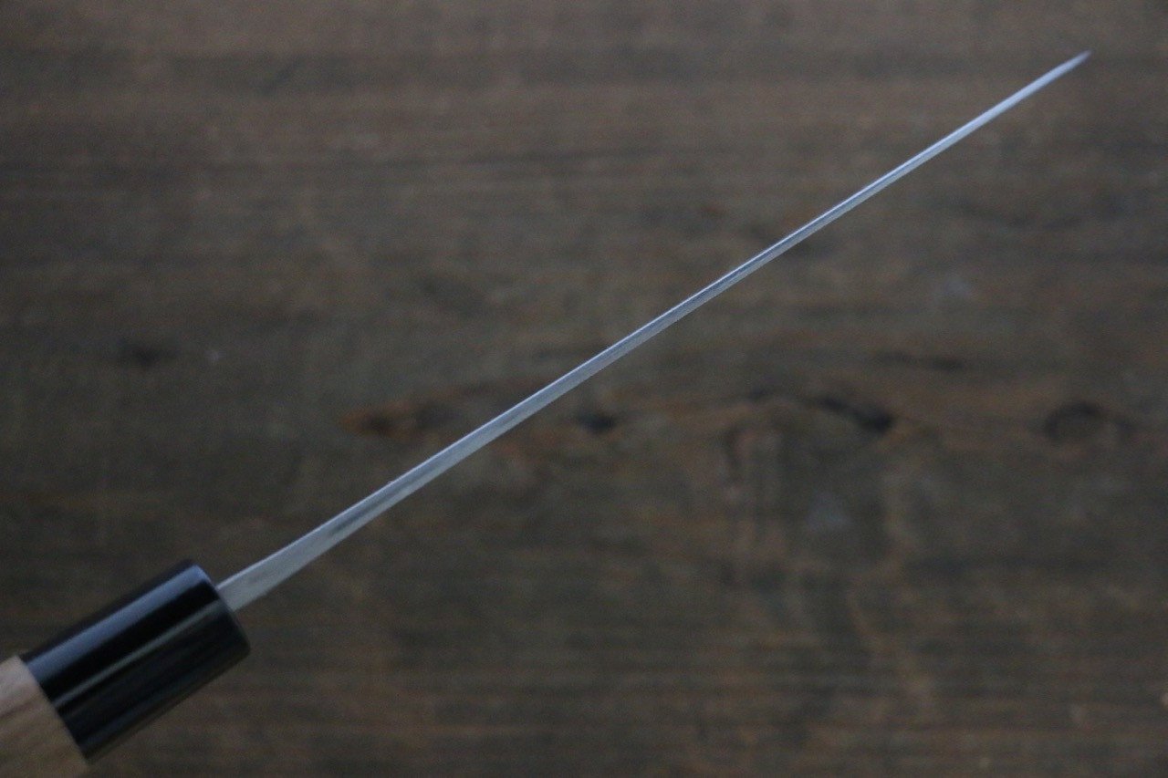 Seisuke Blue Steel No.2 Nashiji Santoku 165mm Chestnut Handle - Seisuke Knife