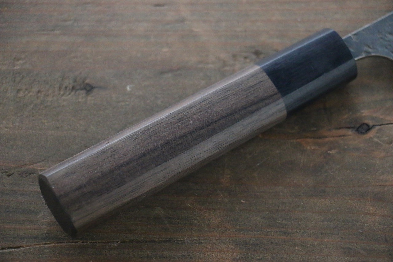 Yu Kurosaki Blue Super Clad Hammered Kurouchi Petty Japanese Chef Knife 120mm - Seisuke Knife