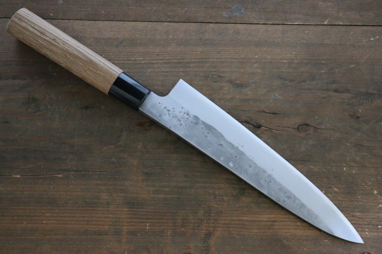 Seisuke Blue Steel No.2 Nashiji Gyuto 210mm Chestnut Handle - Seisuke Knife