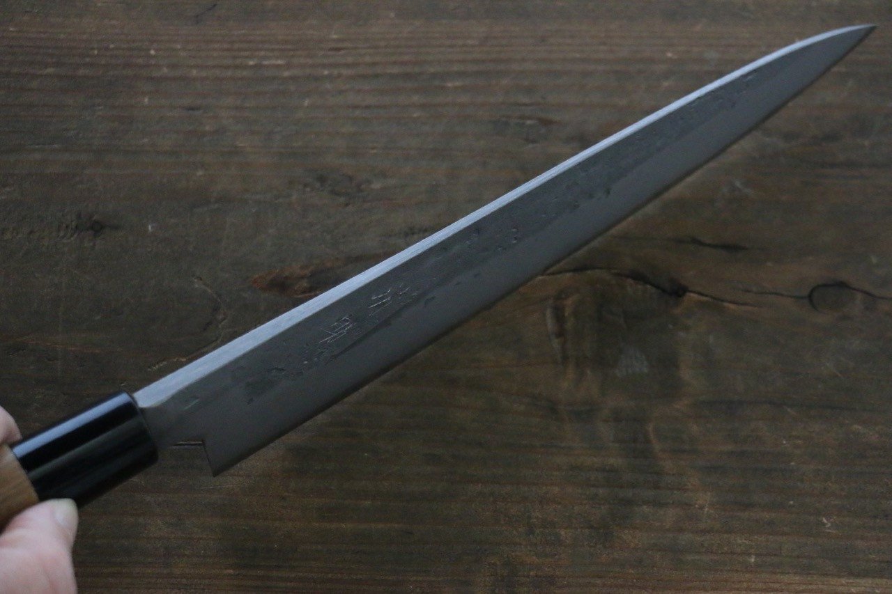 Seisuke Blue Steel No.2 Nashiji Gyuto 210mm Chestnut Handle - Seisuke Knife