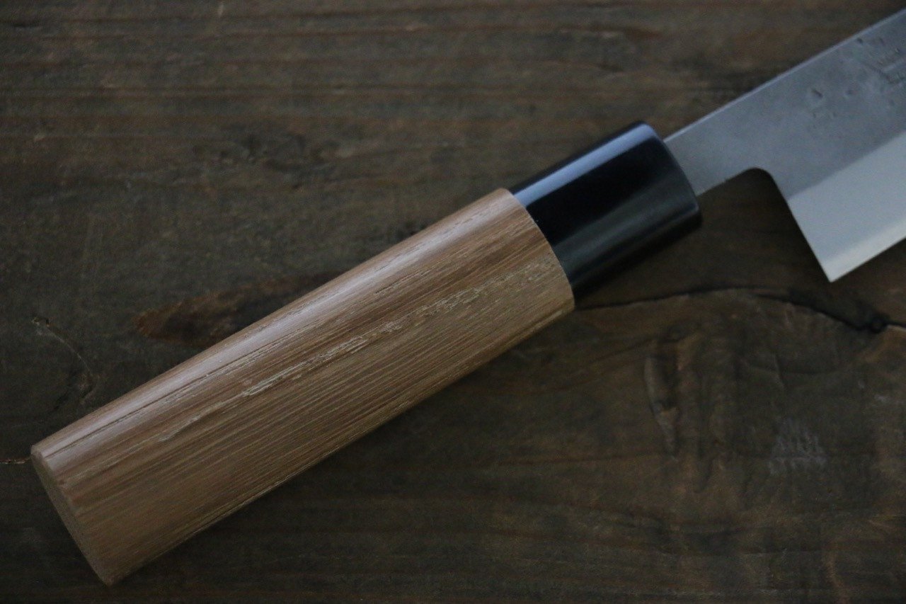 Seisuke Blue Steel No.2 Nashiji Petty-Utility 135mm Chestnut Handle - Seisuke Knife