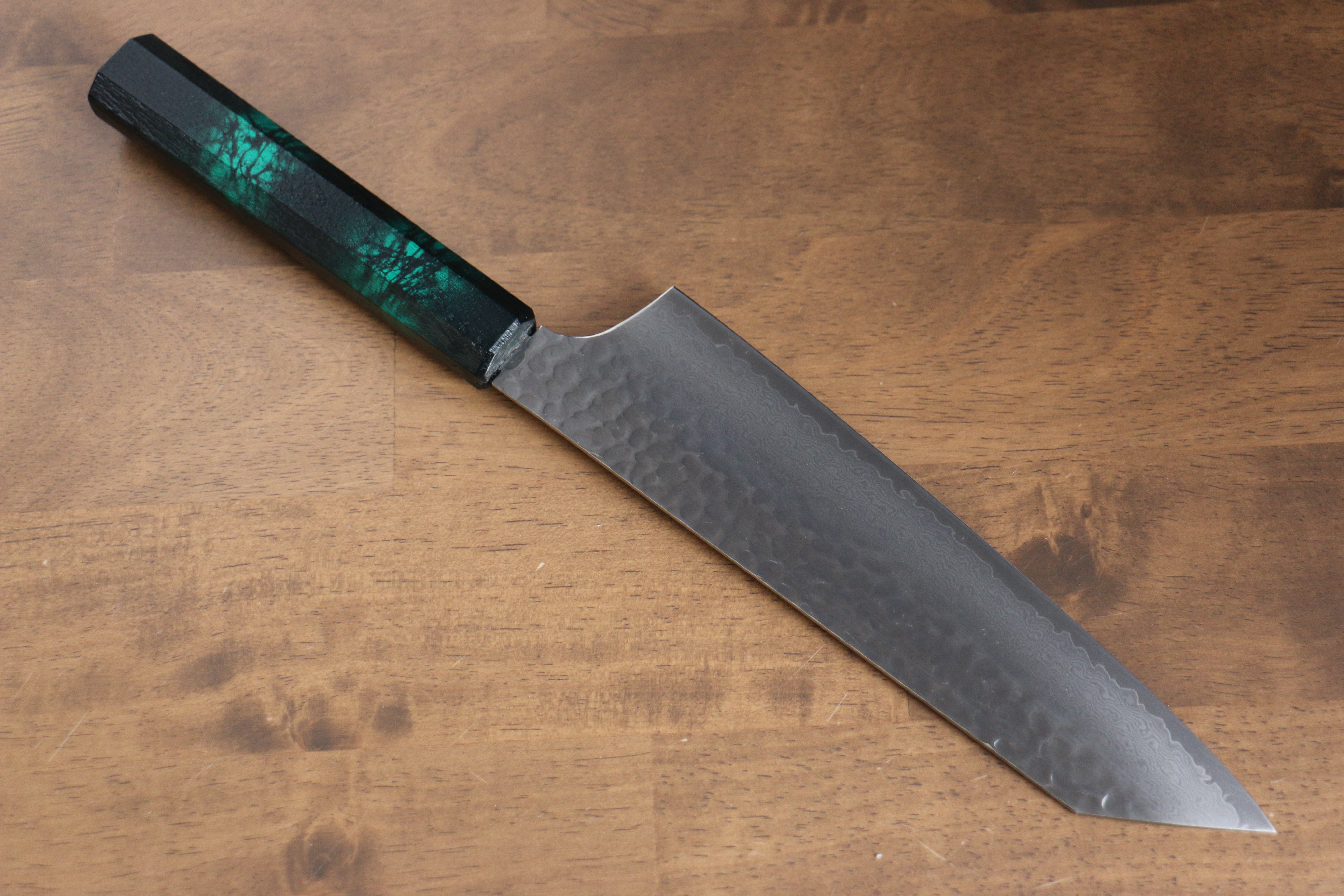 Sakai Takayuki Nanairo VG10 33 Layer Kengata Gyuto 190mm Green Tortoiseshell ABS Resin Handle - Seisuke Knife