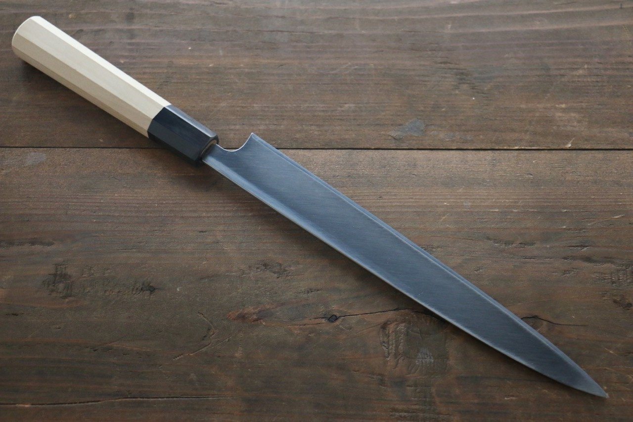 Sukenari Blue Steel No.2 Hongasumi Yanagiba Magnolia Handle - Seisuke Knife