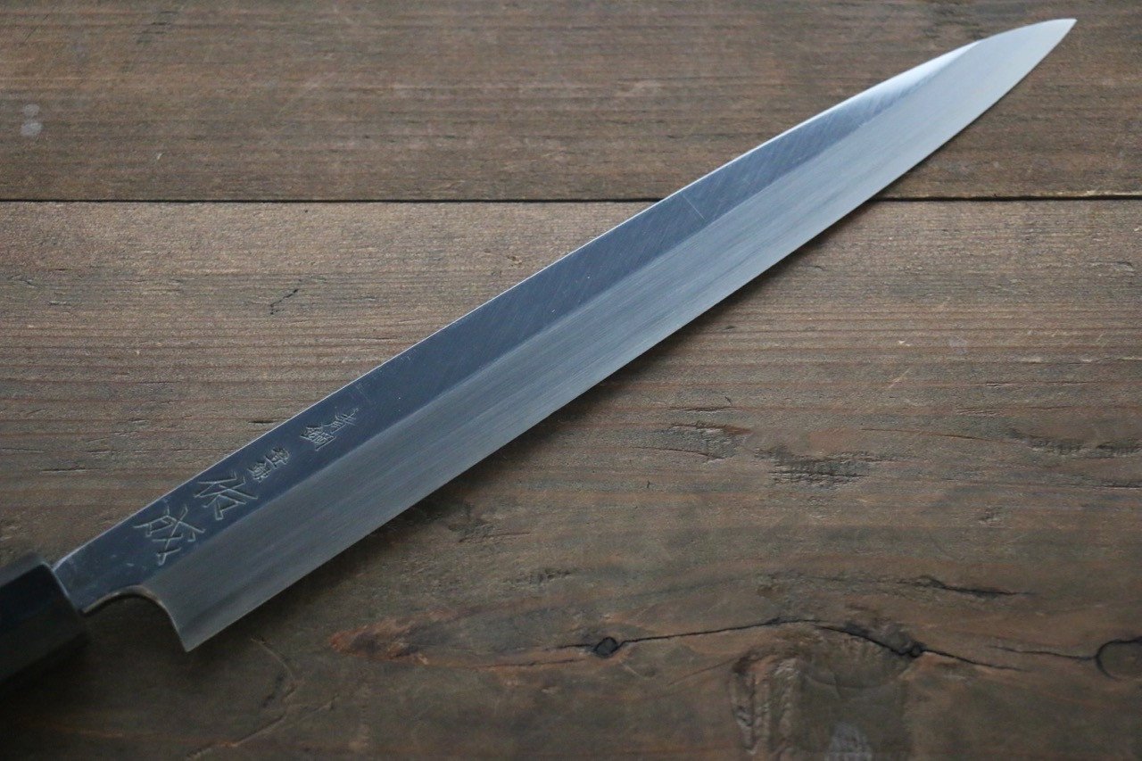 Sukenari Blue Steel No.2 Hongasumi Yanagiba Magnolia Handle - Seisuke Knife