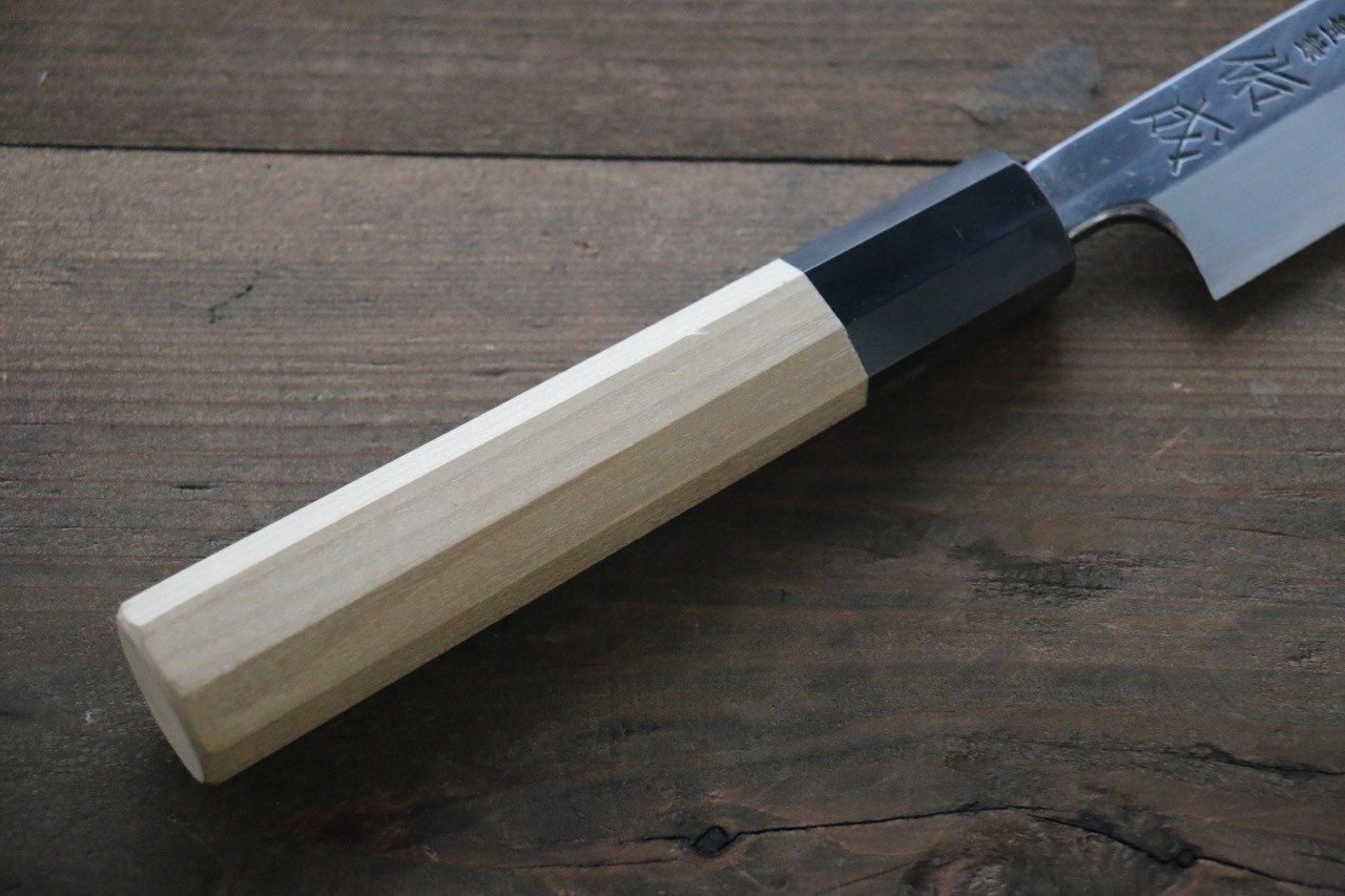 Sukenari Blue Steel No.2 Hongasumi Yanagiba Magnolia Handle - Seisuke Knife
