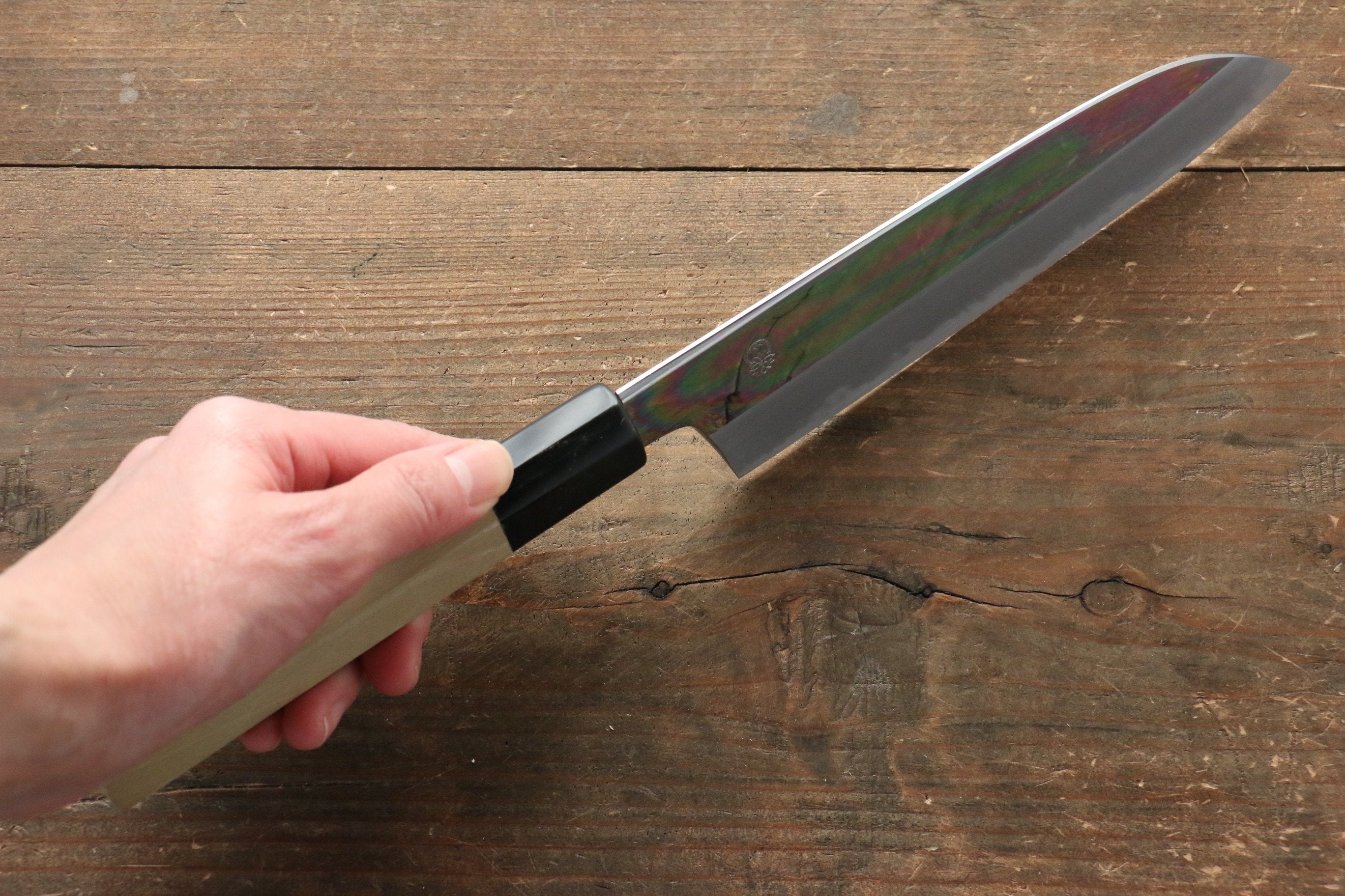 Choyo Blue Steel No.1 Mirrored Finish Santoku 180mm - Seisuke Knife