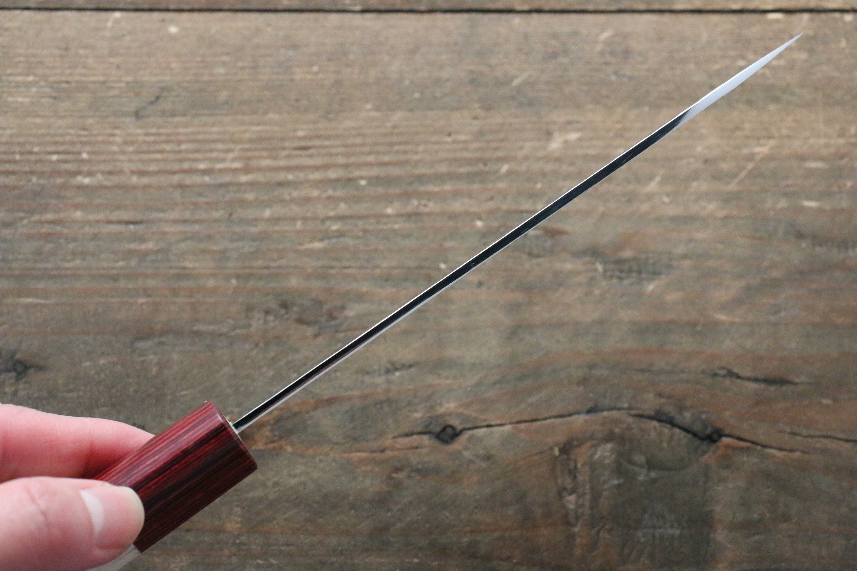 Seisuke VG10 16 Layer Hammered Damascus Petty-Utility 135mm Magnolia Handle - Seisuke Knife