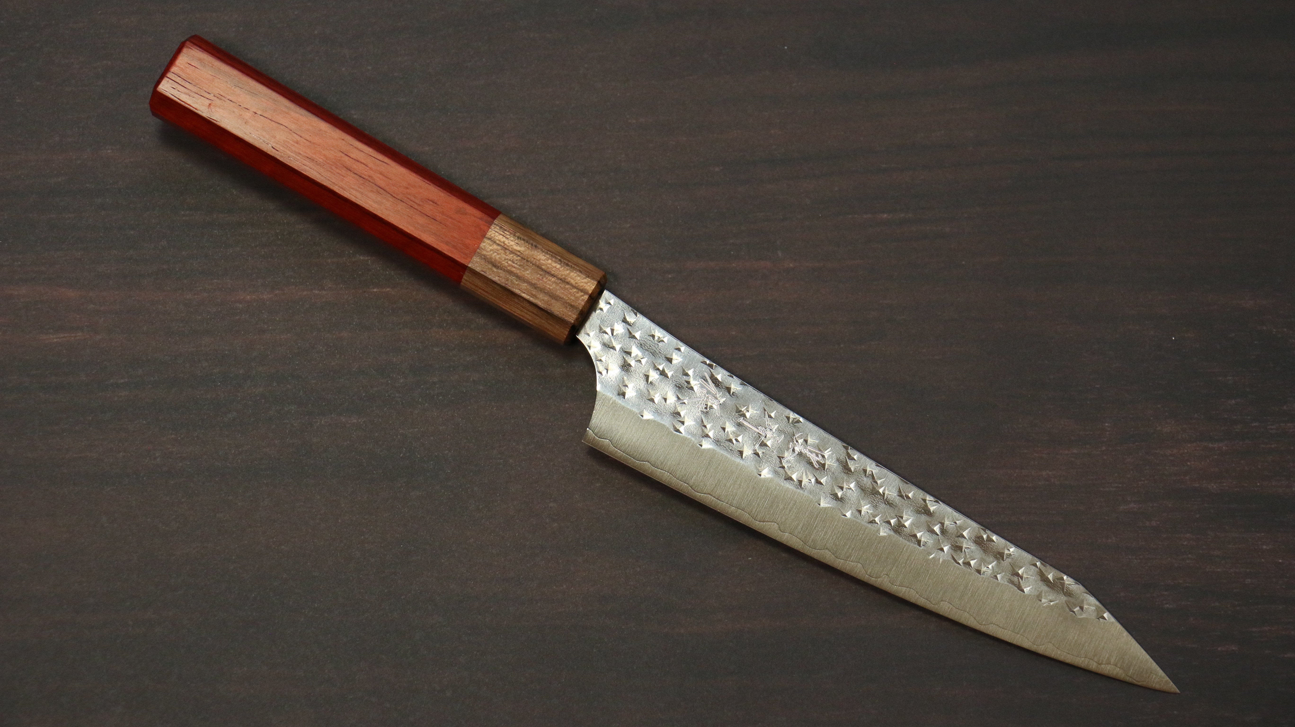 Yu Kurosaki Senko Ei SG2 Hammered Petty-Utility 150mm Padoauk Handle - Seisuke Knife