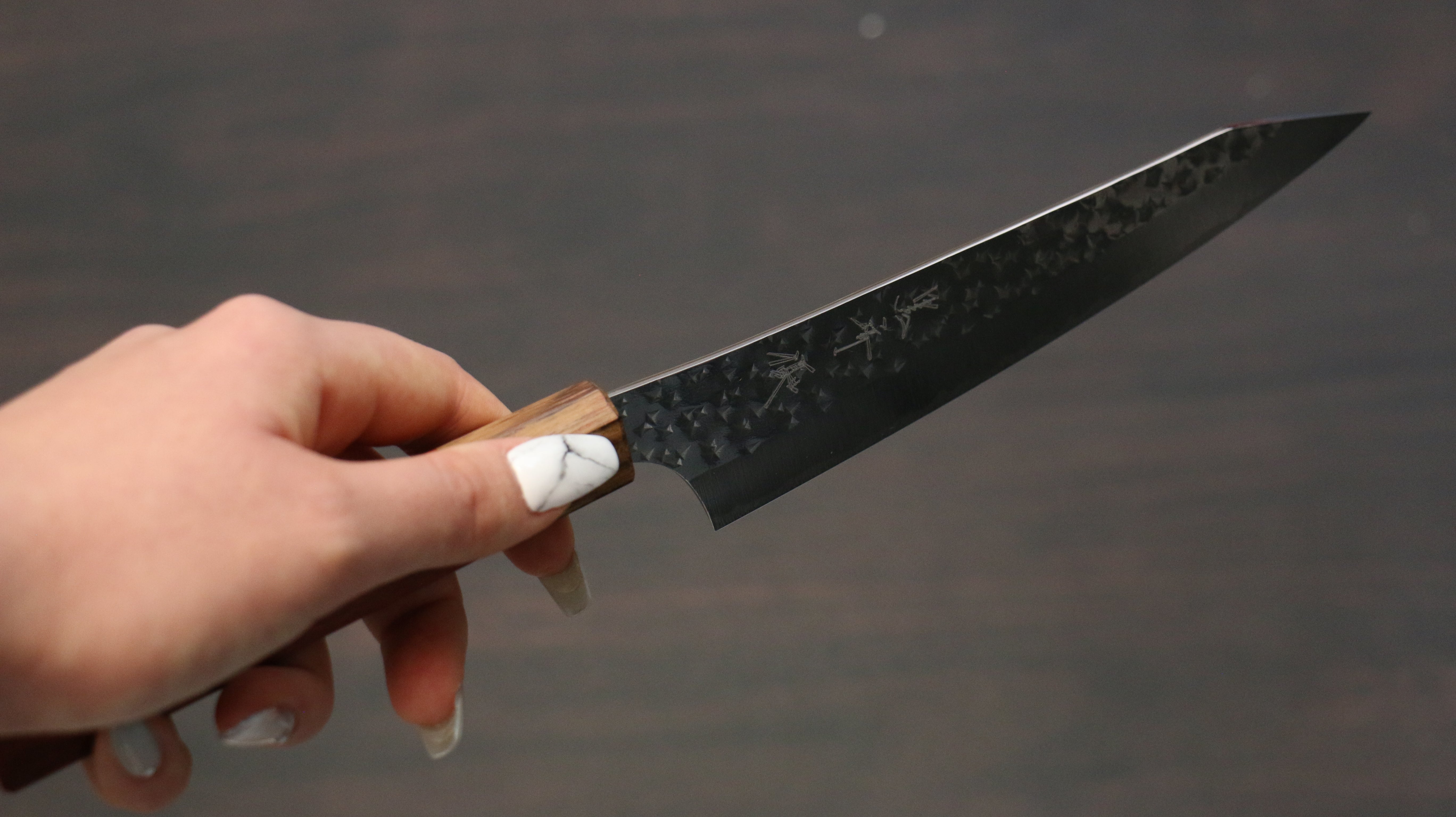 Yu Kurosaki Senko Ei SG2 Hammered Petty-Utility 150mm Padoauk Handle - Seisuke Knife