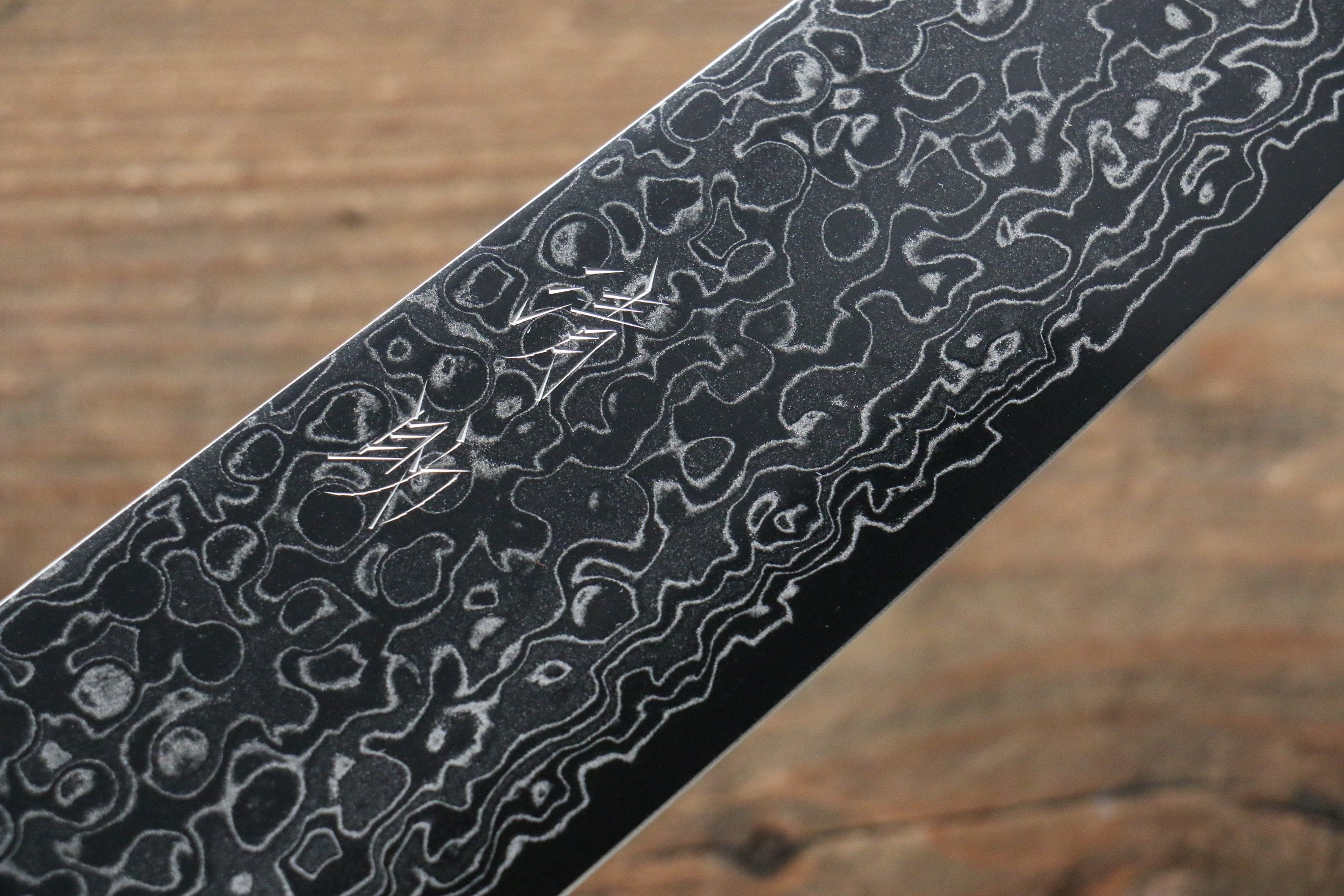 Seisuke AUS10 Damascus Gyuto 210mm Shitan Handle - Seisuke Knife