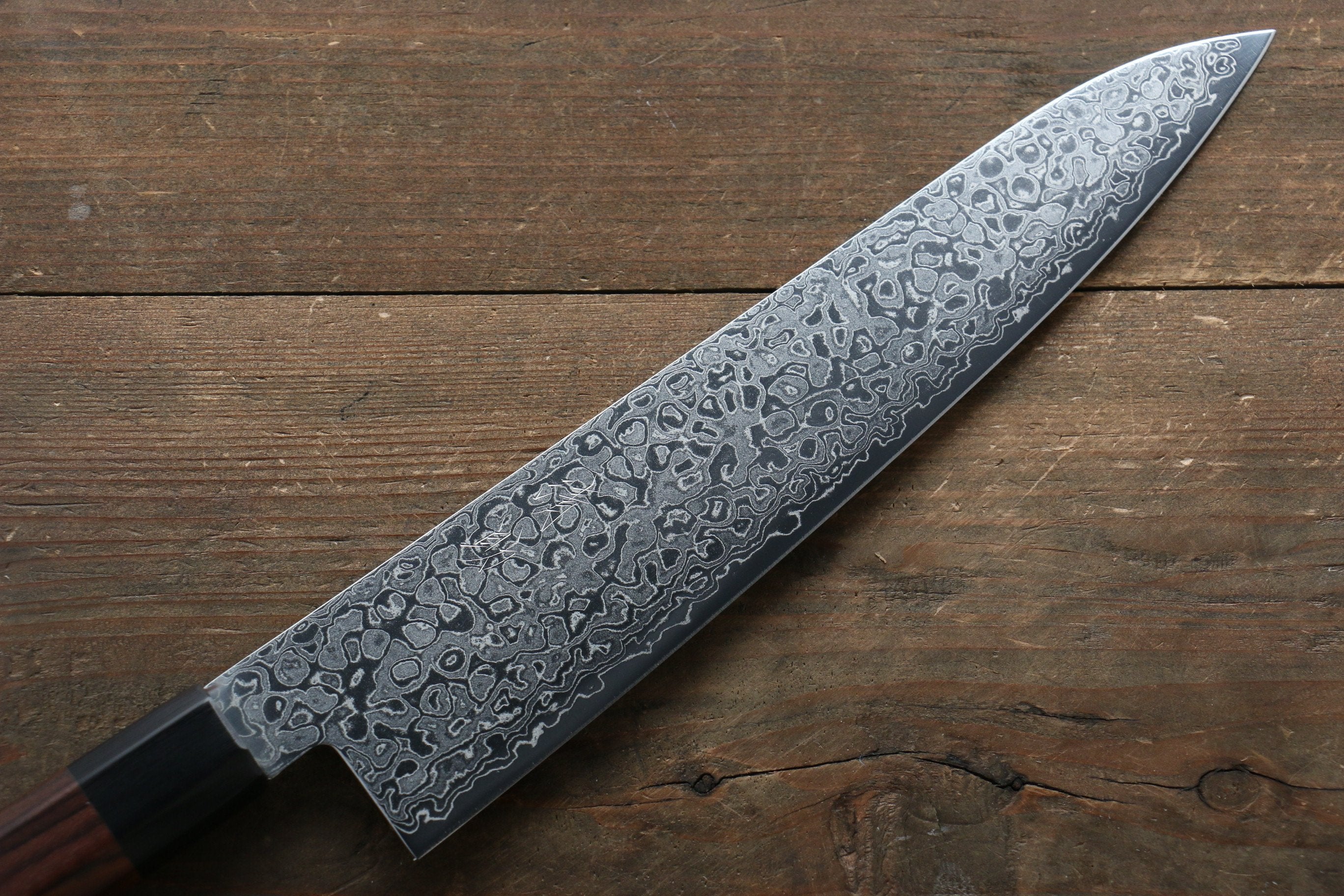 Seisuke AUS10 Damascus Gyuto 240mm Shitan Handle - Seisuke Knife