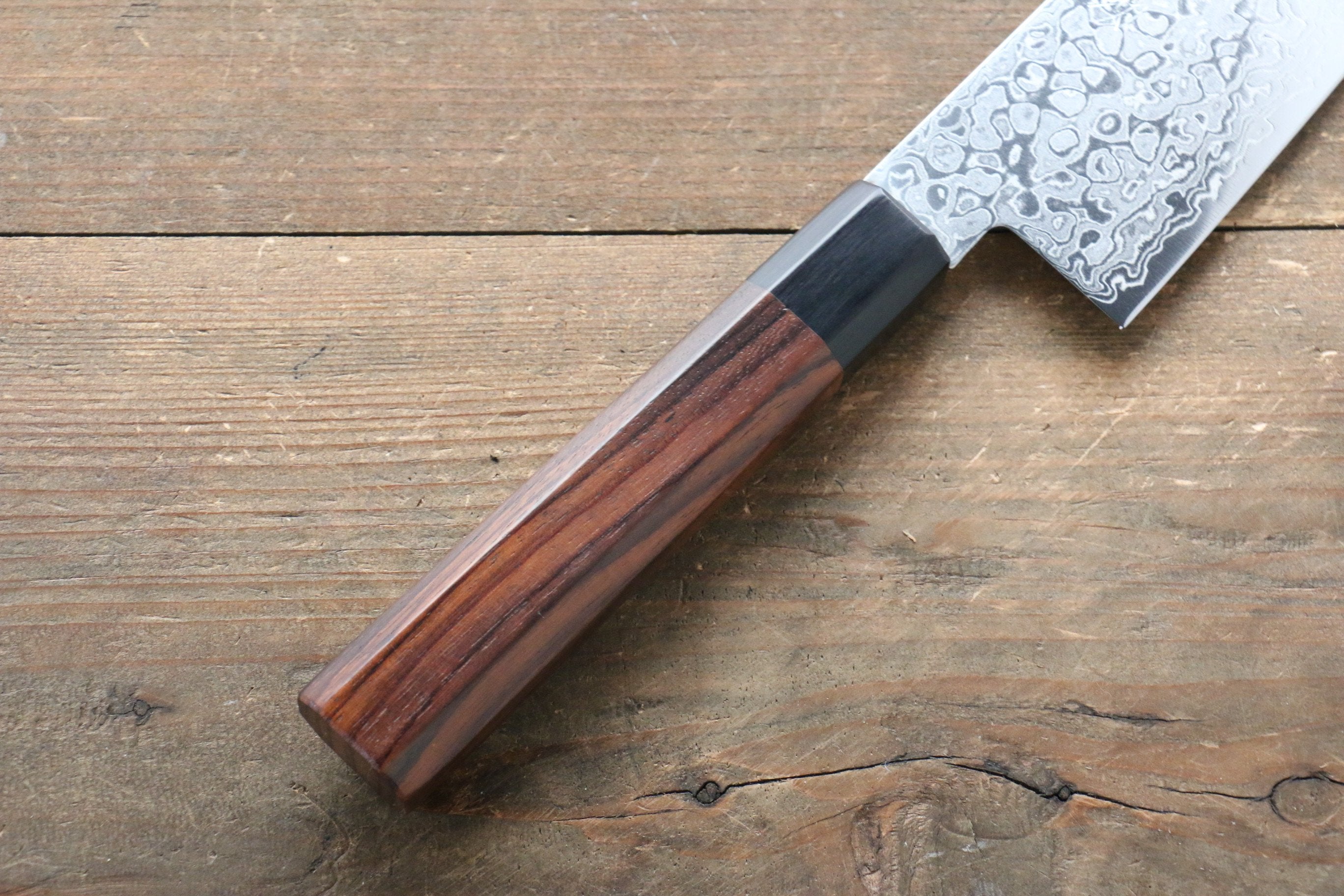 Seisuke AUS10 Damascus Gyuto 240mm Shitan Handle - Seisuke Knife