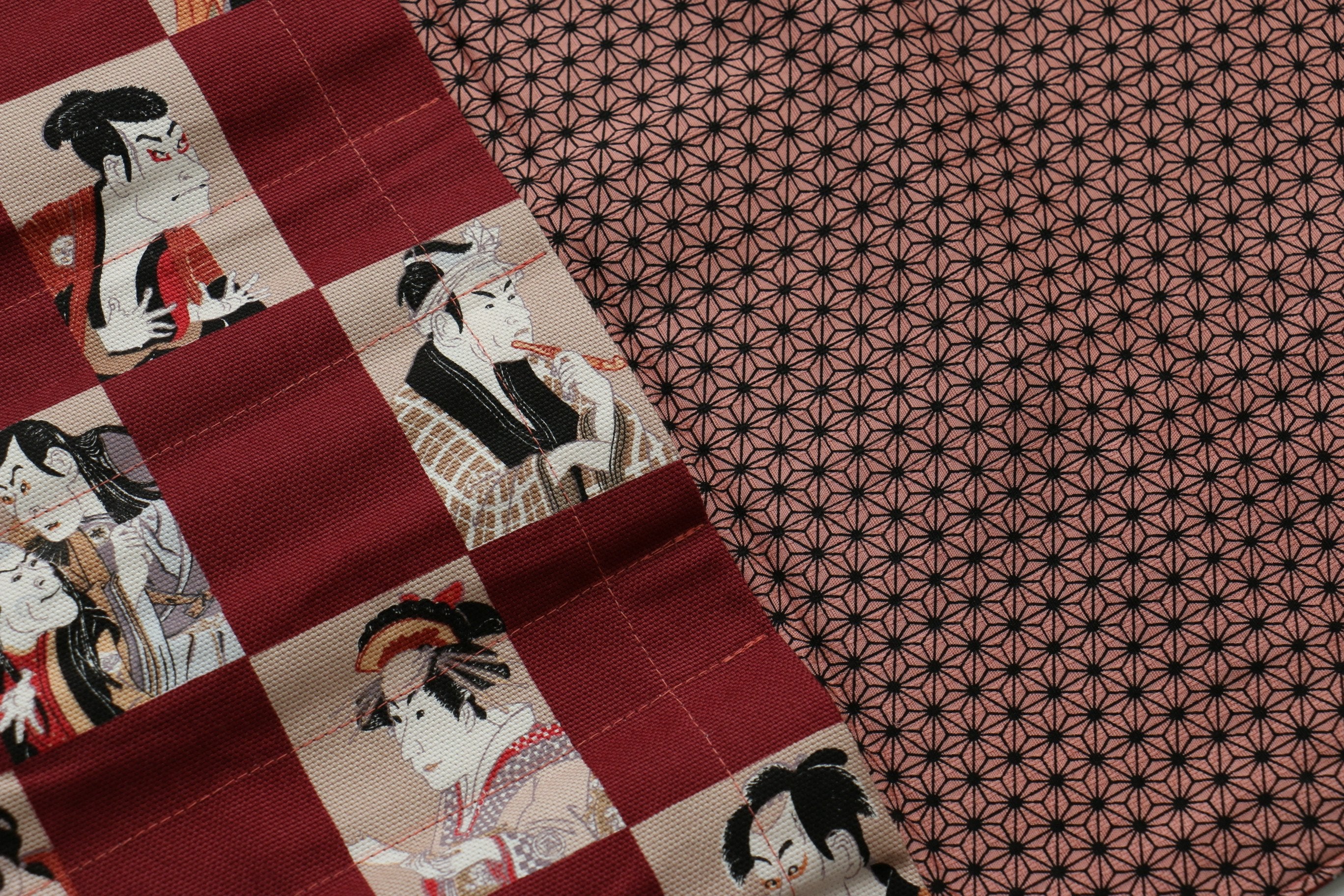 Japanese Style Knife Roll Akakabuki-Ura-Akakasuri 4 Pockets - Seisuke Knife