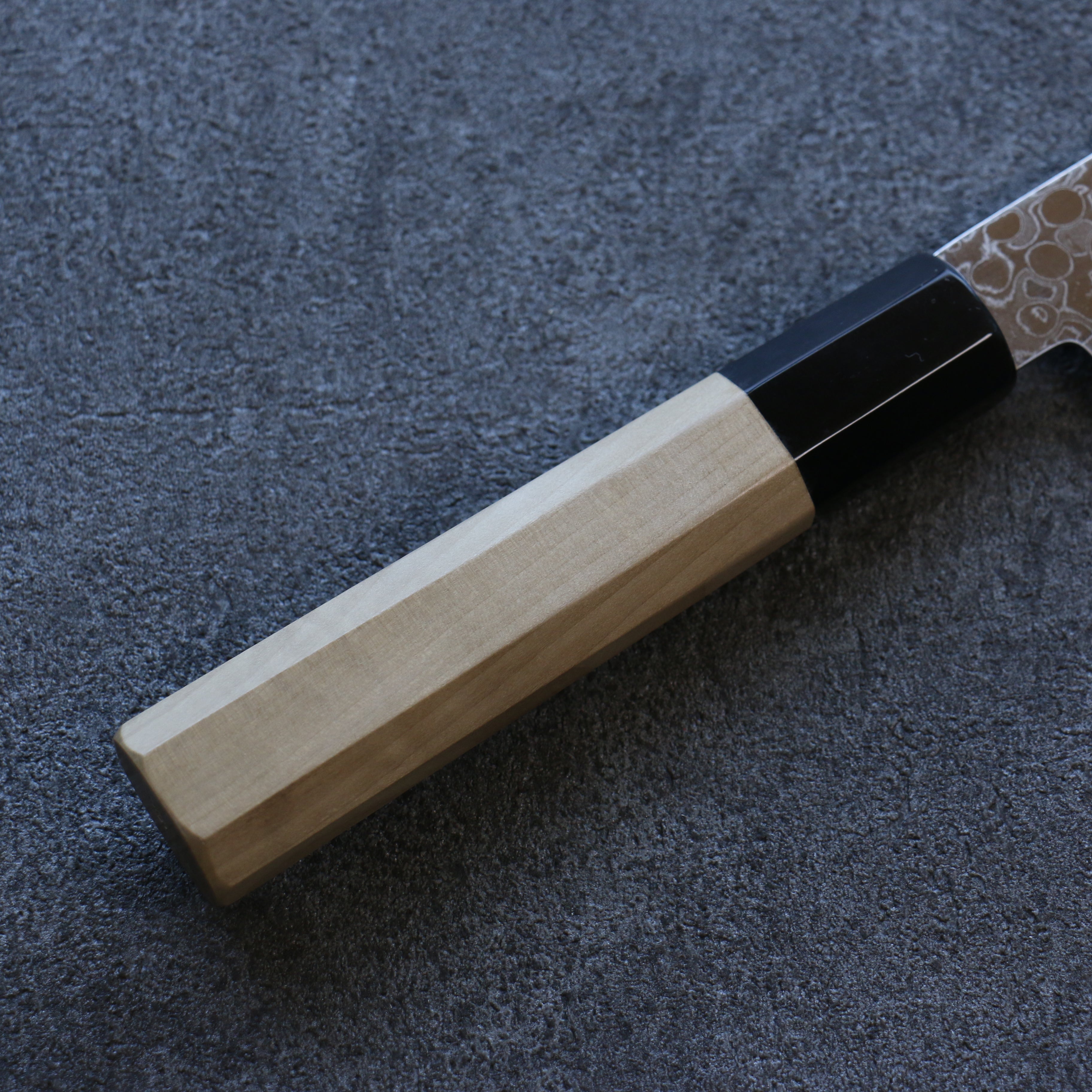 Misuzu AUS10 Damascus Migaki Finished Santoku 180mm Magnolia Handle - Seisuke Knife