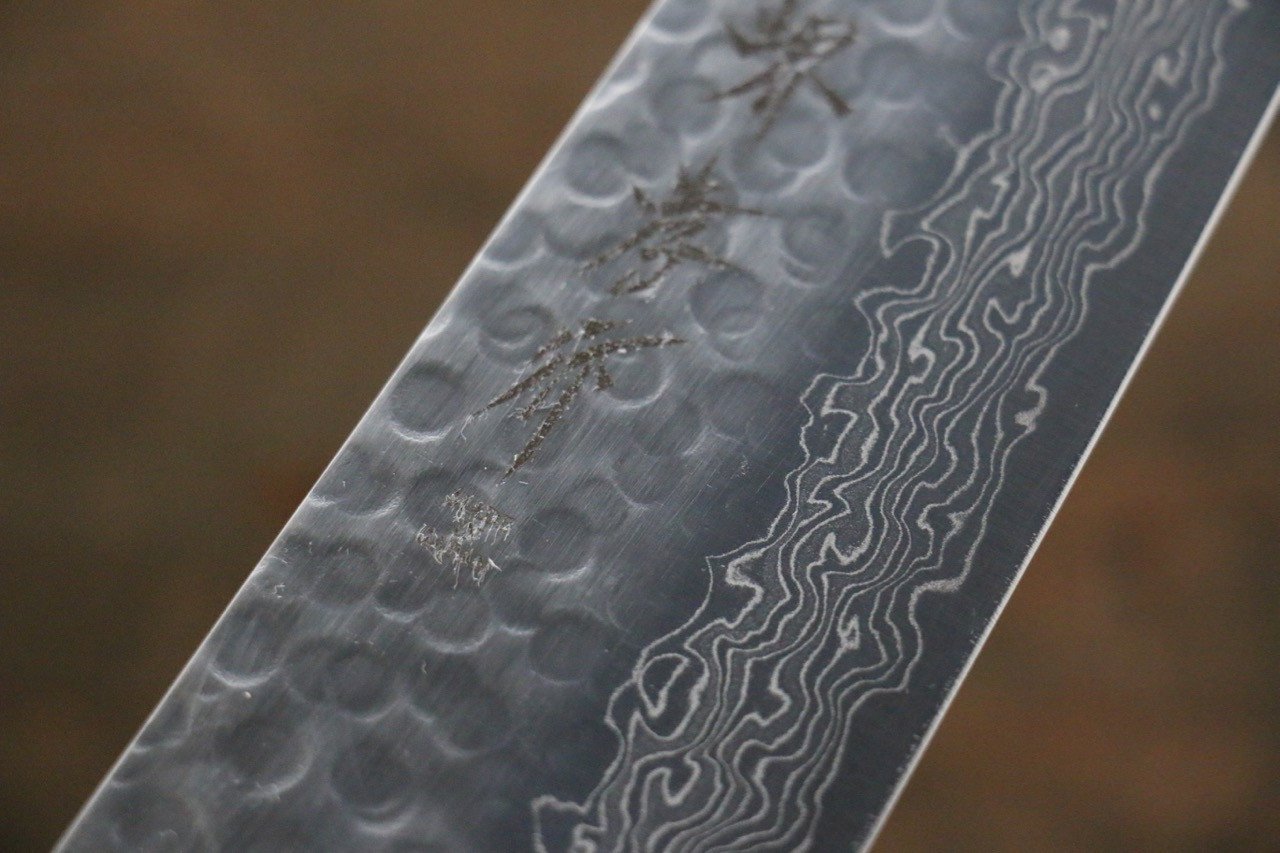 Sakai Takayuki AUS10 45 Layer Damascus Japanese Chef's Gyuto Knife 210mm with Shitan Handle - Seisuke Knife