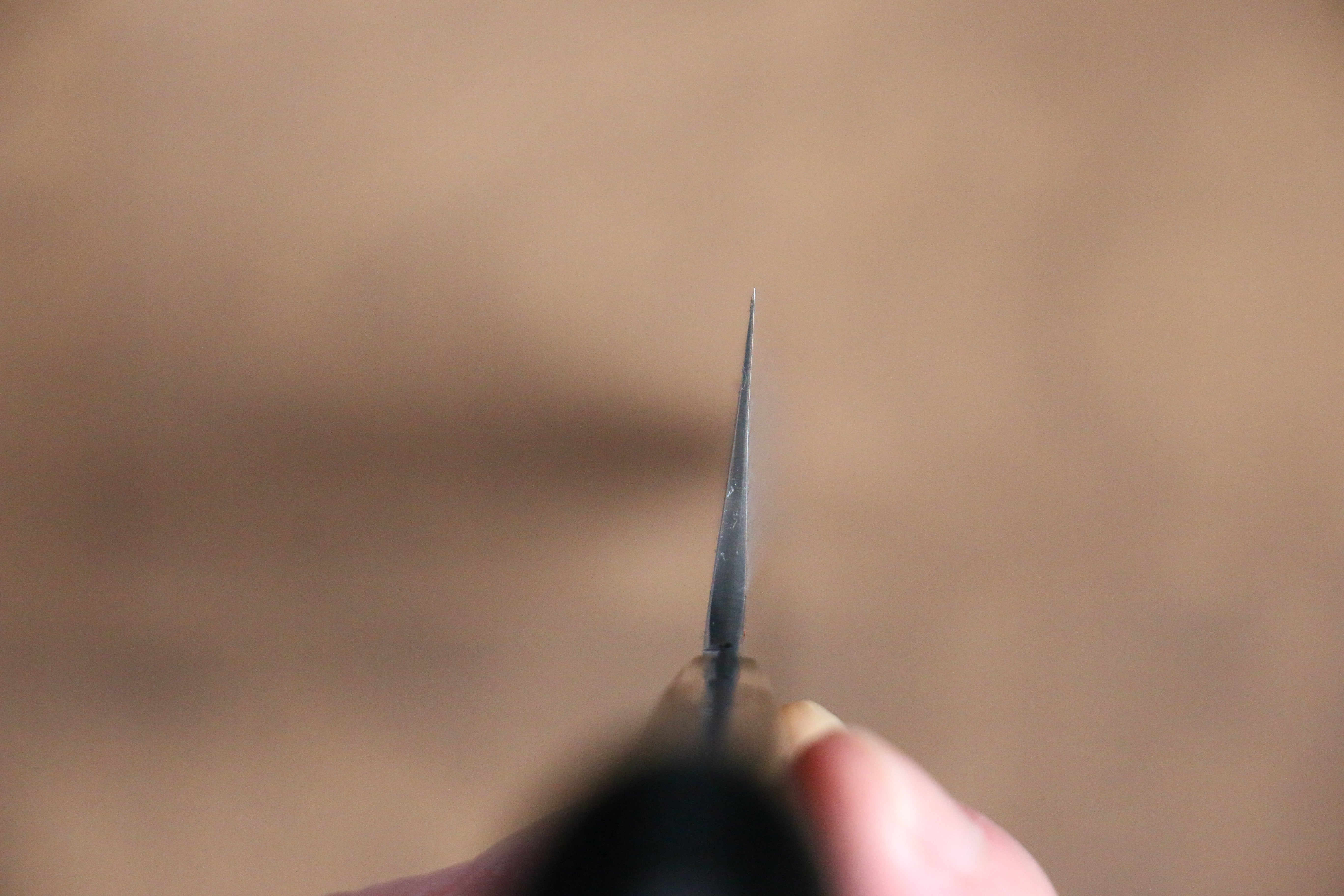 Takeshi Saji Blue Super Kurouchi Damascus Gyuto 180mm Black Micarta(Nomura Style) Handle - Seisuke Knife