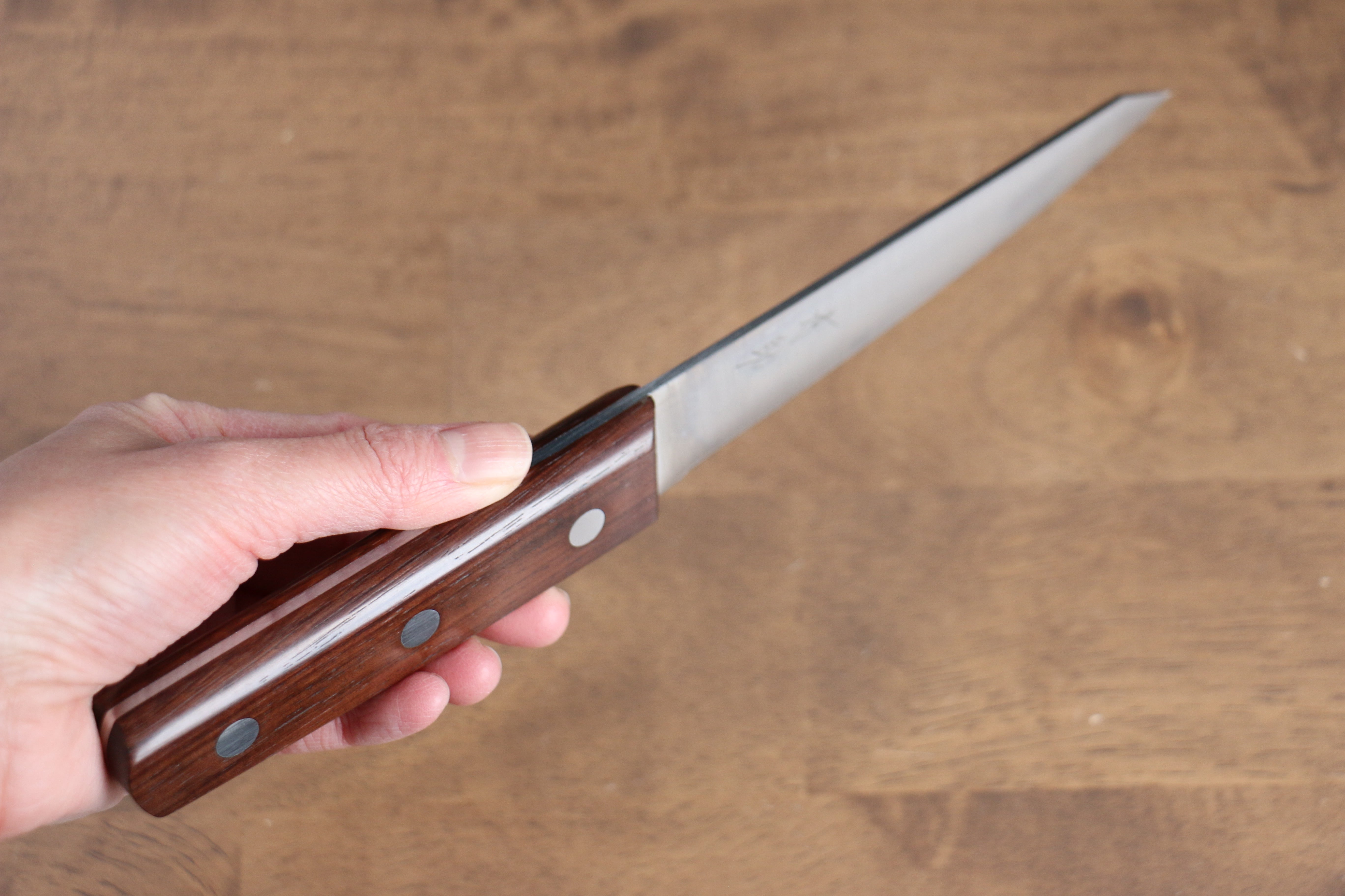 Seisuke Sanzoku Japanese Steel Honesuki Maru Boning 150mm Shitan Handle - Seisuke Knife